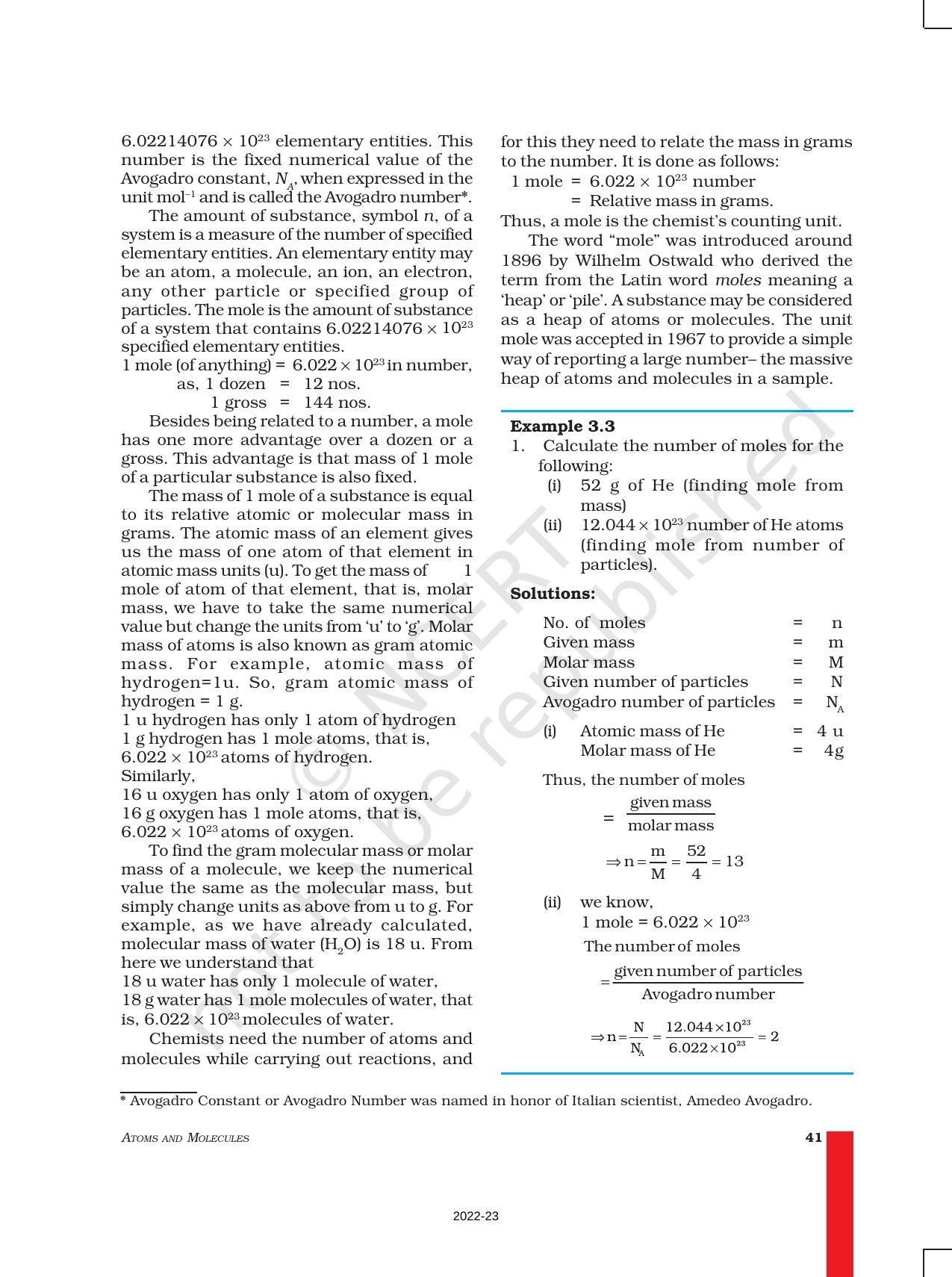 NCERT Book for Class 9 Science Chapter 3 Atoms And Molecules - Page 11