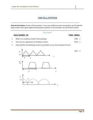 CBSE Worksheets for Class 11 Physics Oscillations Assignment 1