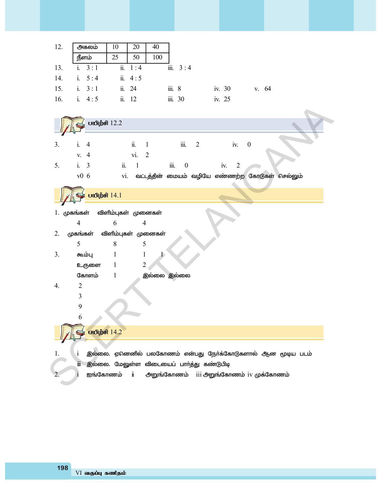 TS SCERT Class 6 Maths  (Tamil Medium) Text Book - Page 206