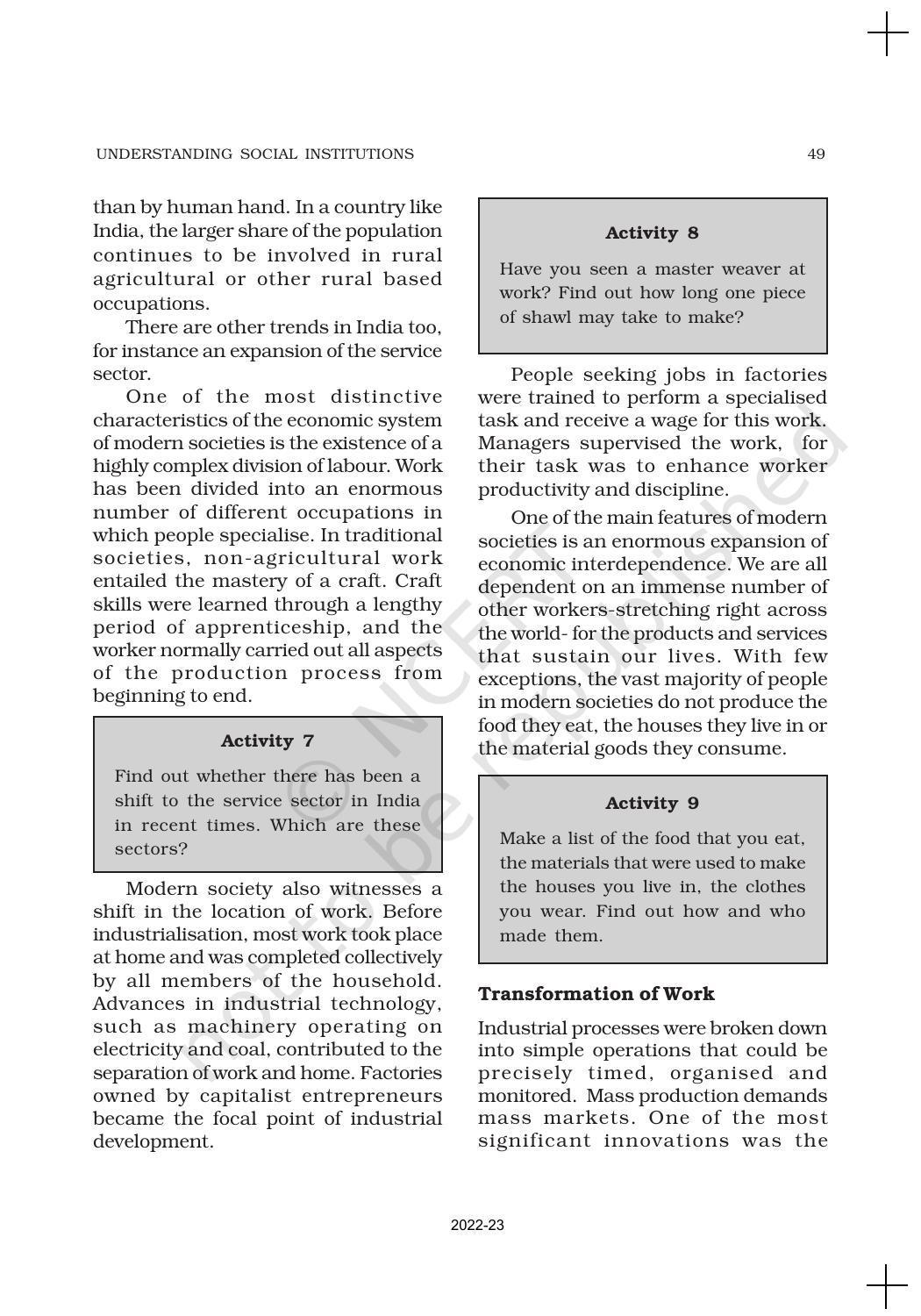 NCERT Book For Class 11 Sociology Chapter 3 Understanding