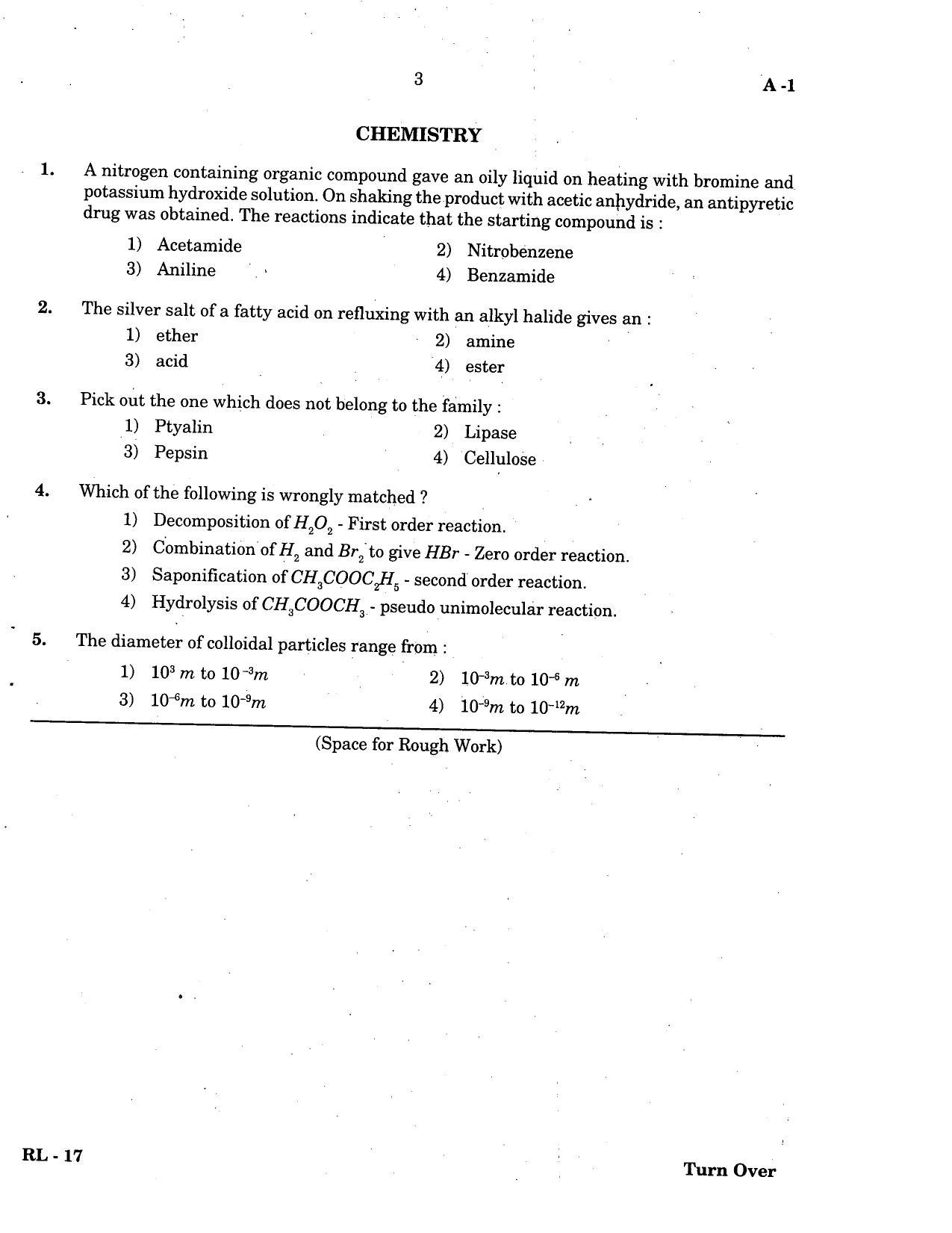 KCET Chemistry 2004 Question Papers - Page 3