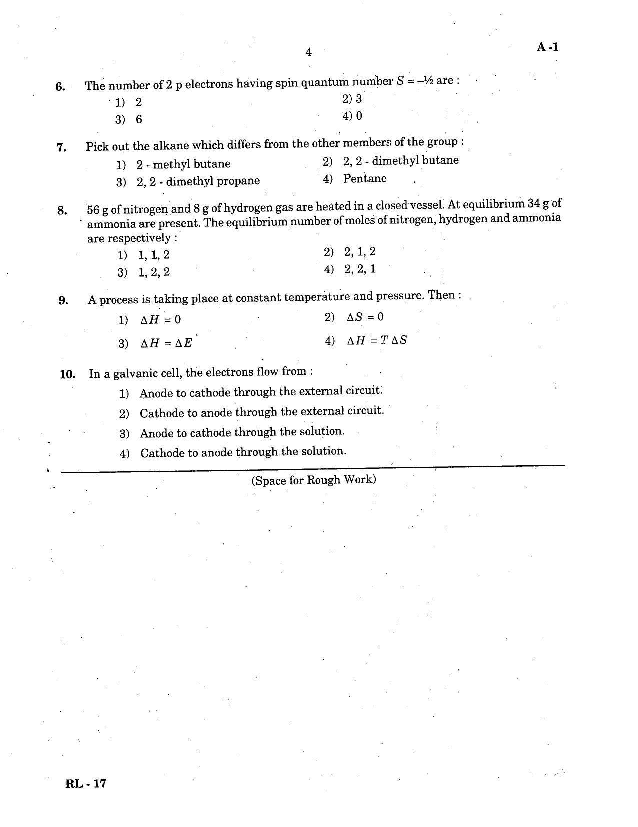 KCET Chemistry 2004 Question Papers - Page 4
