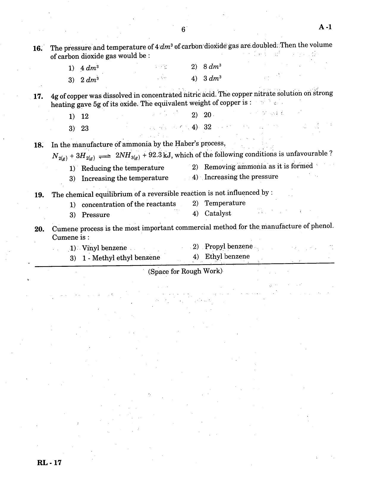 KCET Chemistry 2004 Question Papers - Page 6
