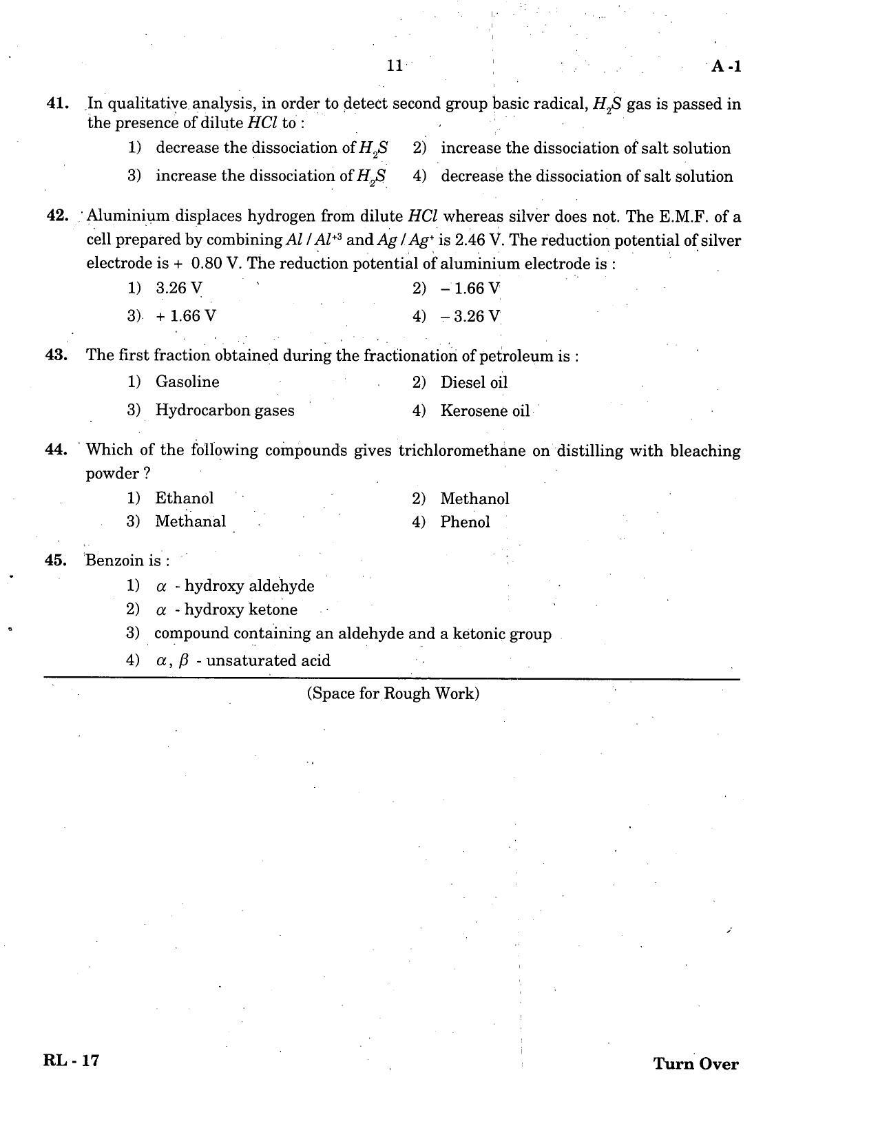 KCET Chemistry 2004 Question Papers - Page 11