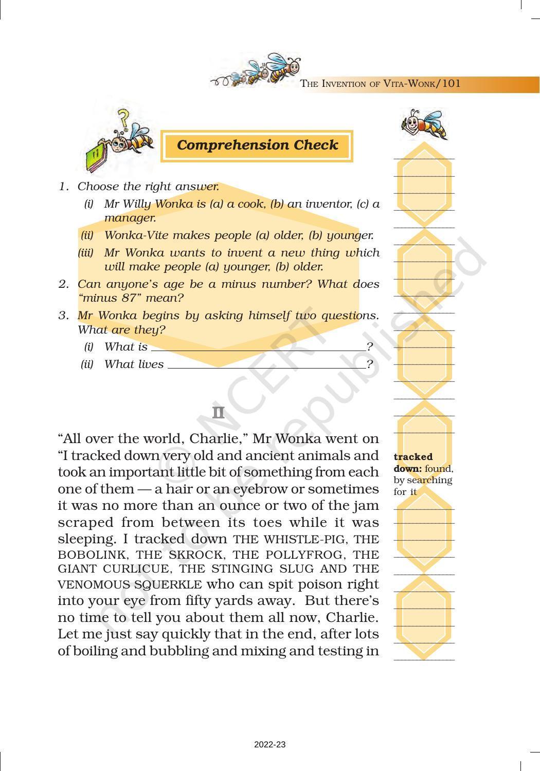 NCERT Book for Class 7 English (Honeycomb): Chapter 7-The Invention of Vita–Wonk - Page 3