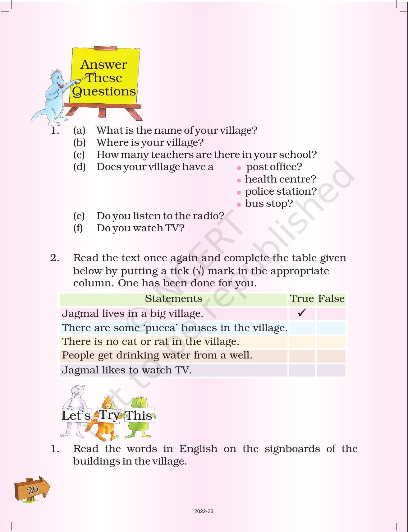 ncert-book-for-class-2-english-raindrops-chapter-7-my-village