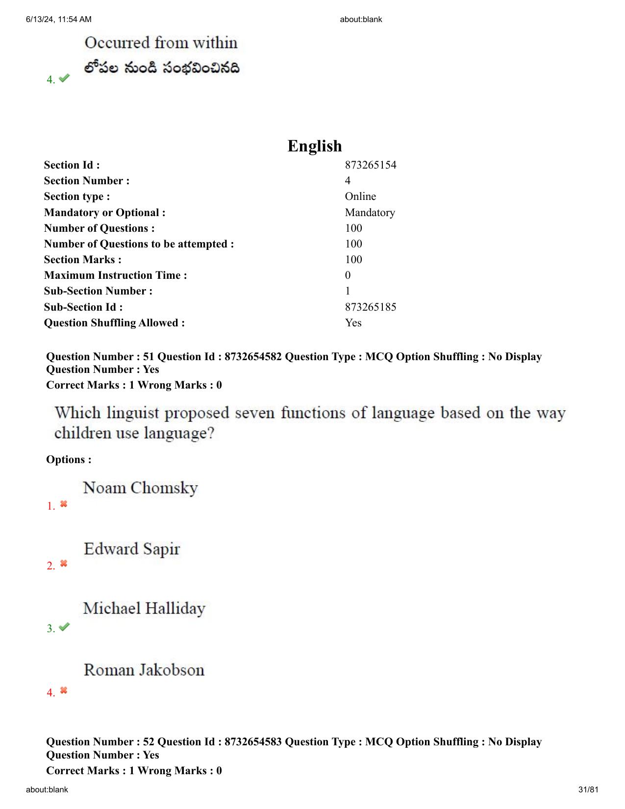 AP EDCET 2024 English Question Paper with Answer Key (English) - Page 31