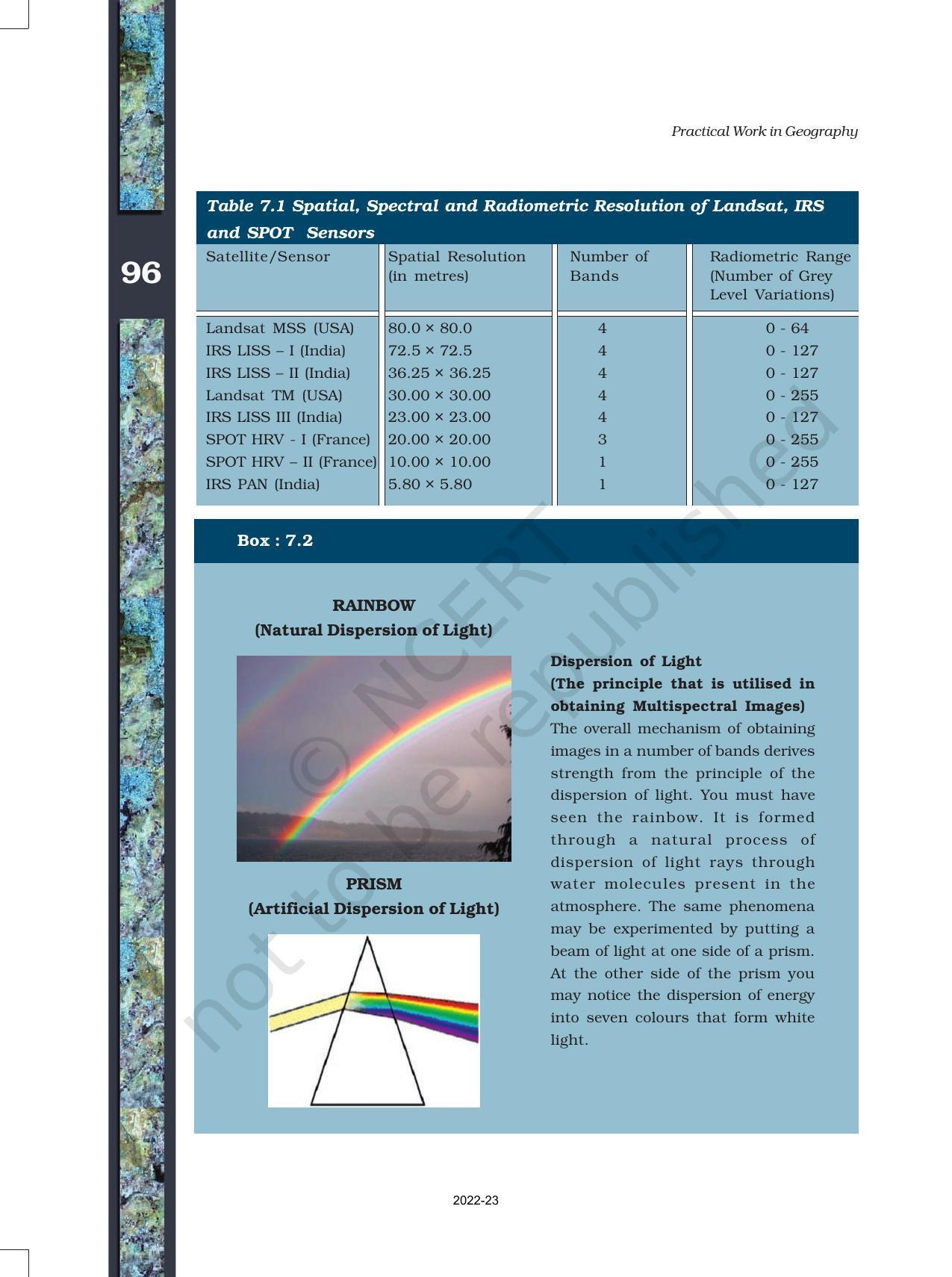 NCERT Book for Class 11 Geography (Part-III) Chapter 7 Introduction to Remote Sensing - Page 13