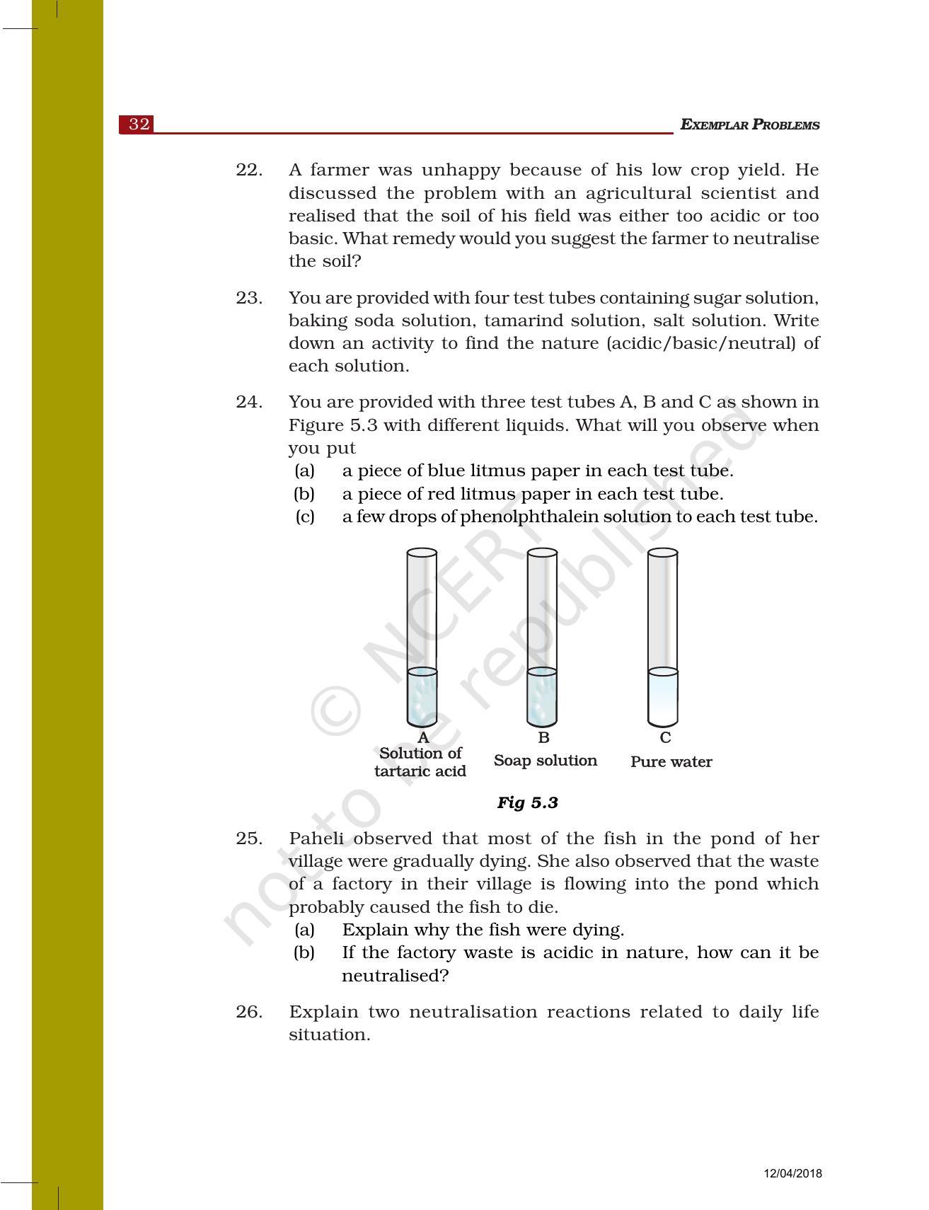 NCERT Exemplar Book for Class 7 Science: Chapter 5-Acids, Bases, and Salts - Page 6