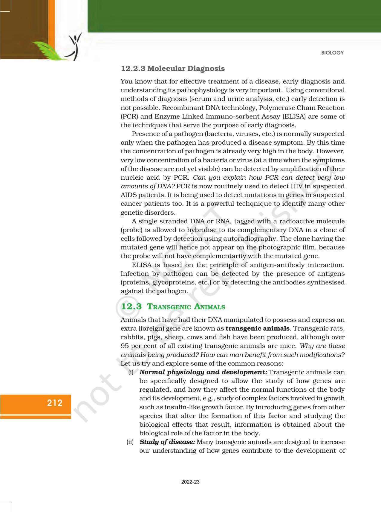 NCERT Book for Class 12 Biology Chapter 12 Biotechnology: and its Application - Page 6