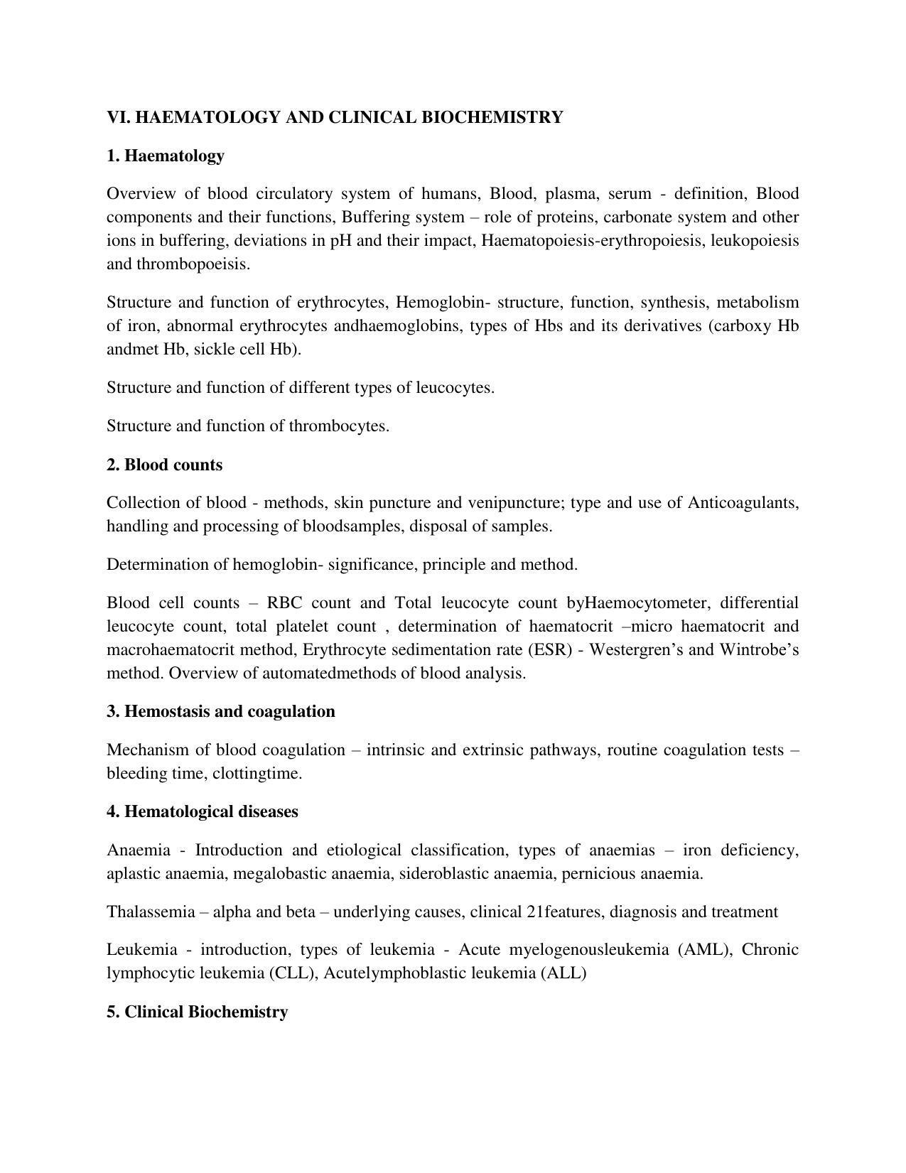 GU ART Post Graduate Diploma in Clinical Genetics and Medical Laboratory Techniques (PGDCG & MLT) Syllabus - Page 8