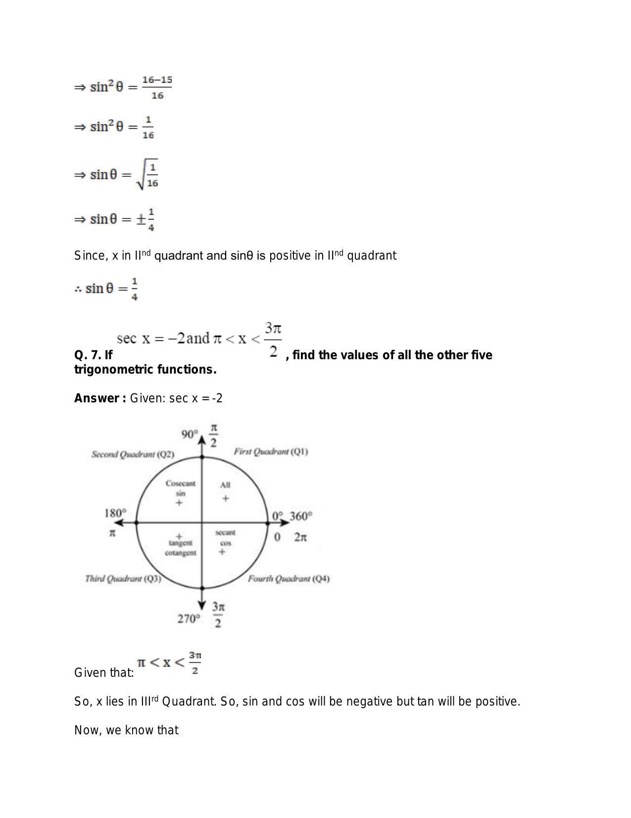 Chapter 15: Trigonometric or Circular Functions: RS Aggarwal Class 11 Solutions  - Page 15
