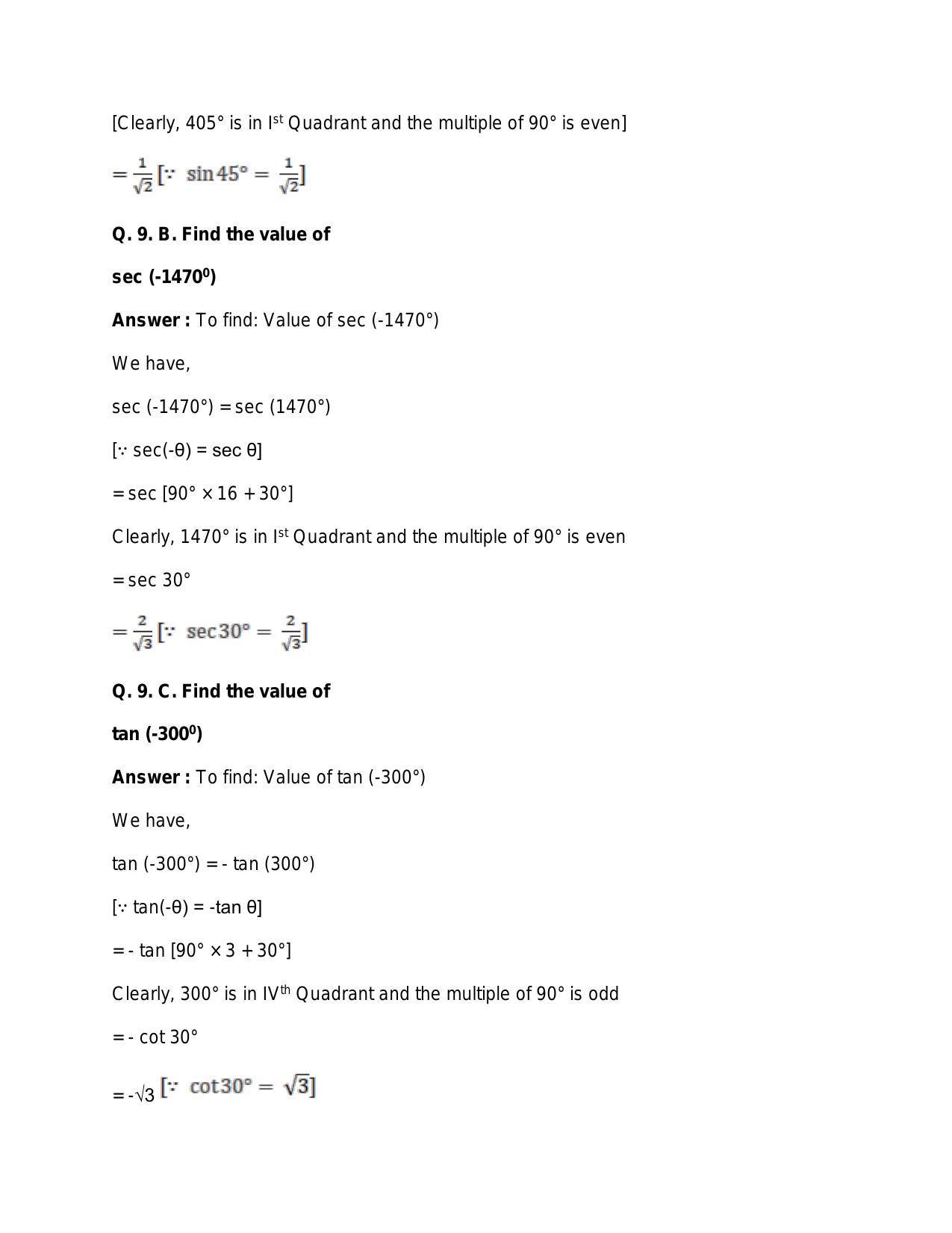 Chapter 15: Trigonometric or Circular Functions: RS Aggarwal Class 11 Solutions  - Page 23
