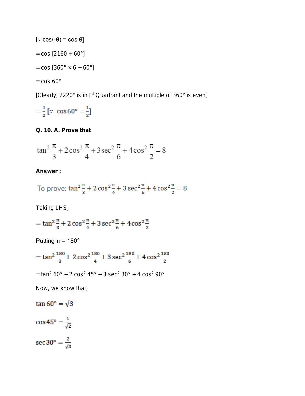 Chapter 15: Trigonometric or Circular Functions: RS Aggarwal Class 11 Solutions  - Page 25