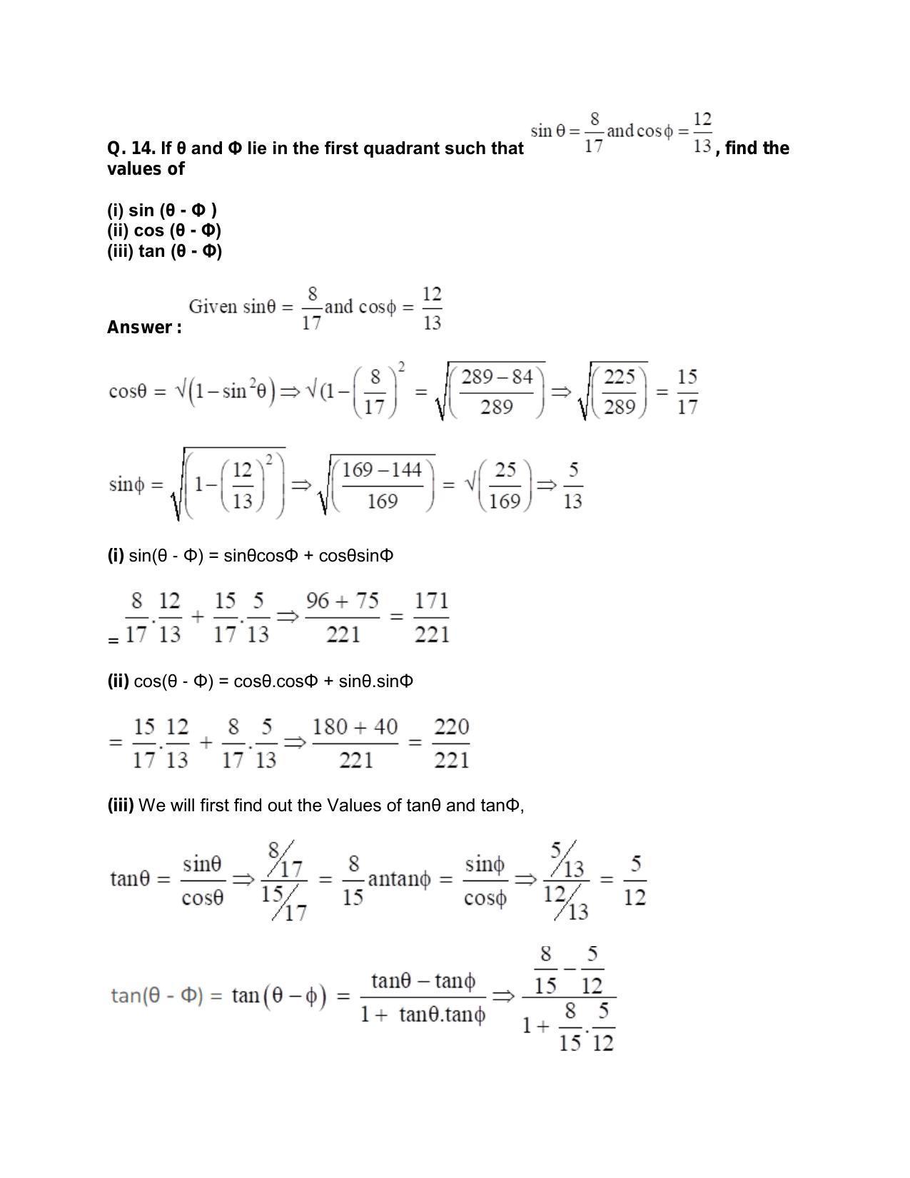 Chapter 15: Trigonometric or Circular Functions: RS Aggarwal Class 11 Solutions  - Page 43