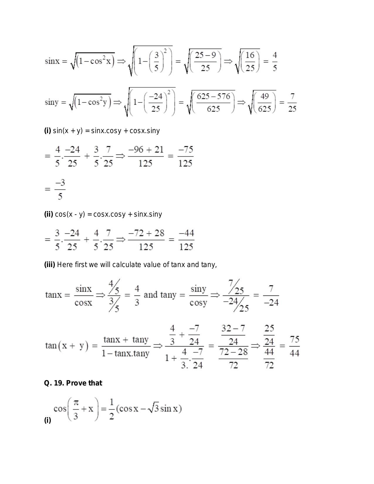 Chapter 15: Trigonometric or Circular Functions: RS Aggarwal Class 11 Solutions  - Page 47