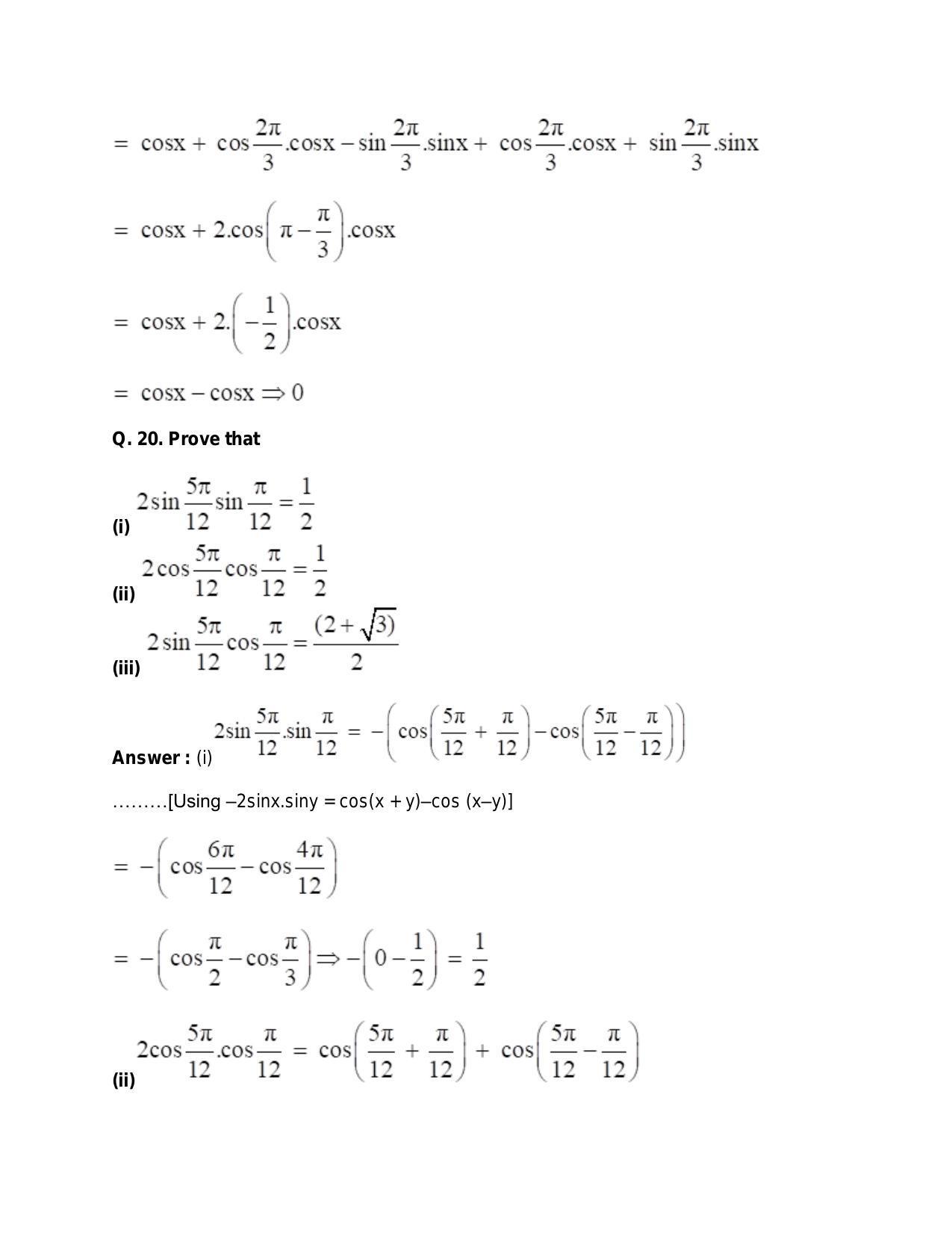 Chapter 15: Trigonometric or Circular Functions: RS Aggarwal Class 11 Solutions  - Page 49