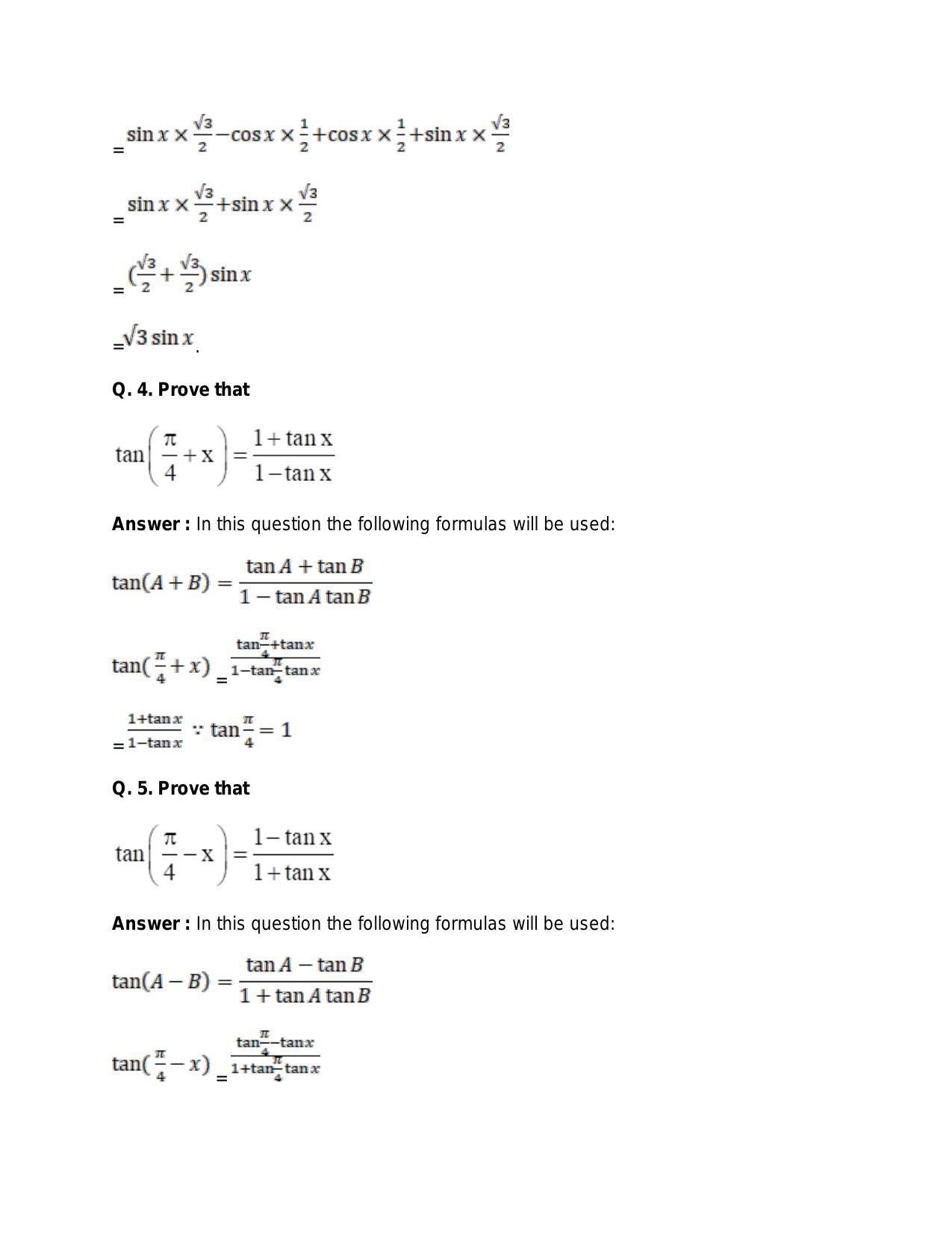 Chapter 15: Trigonometric or Circular Functions: RS Aggarwal Class 11 Solutions  - Page 52