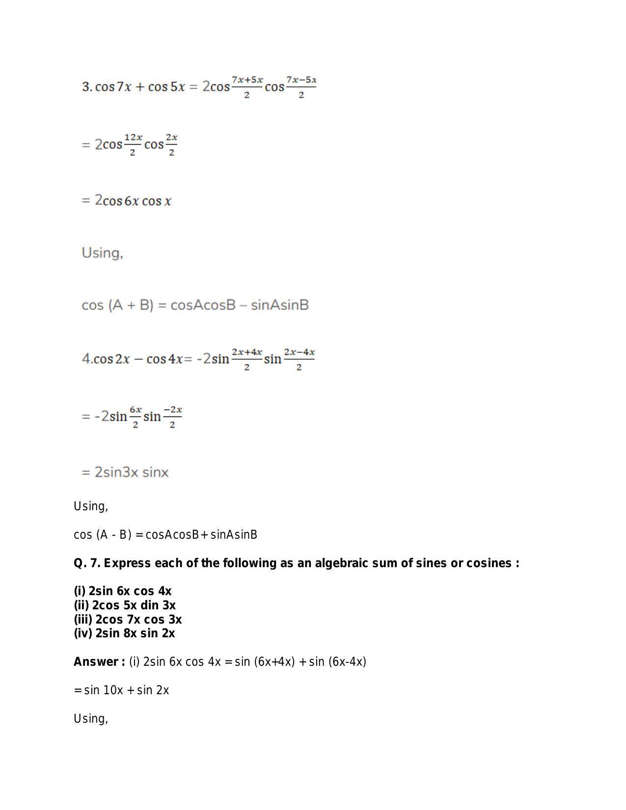 Chapter 15: Trigonometric or Circular Functions: RS Aggarwal Class 11 Solutions  - Page 54
