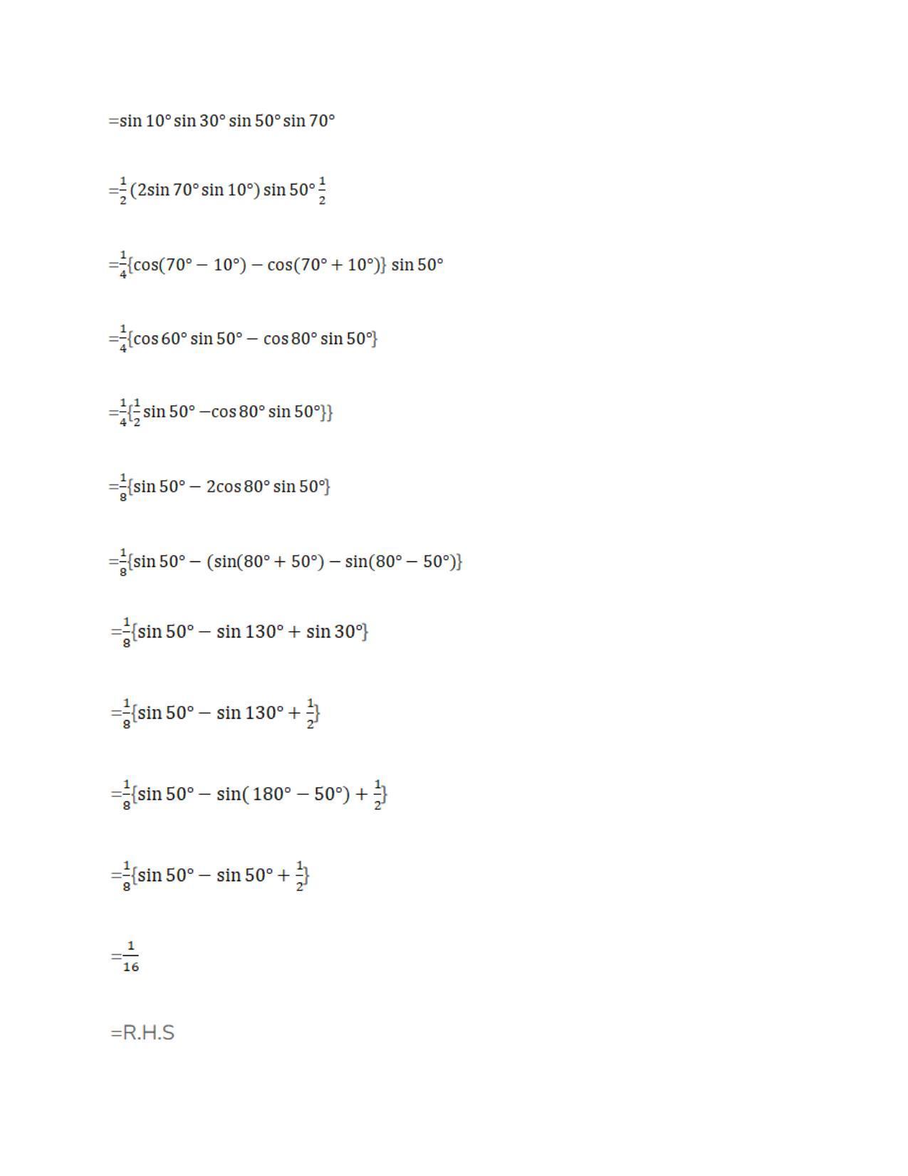 Chapter 15: Trigonometric or Circular Functions: RS Aggarwal Class 11 Solutions  - Page 71