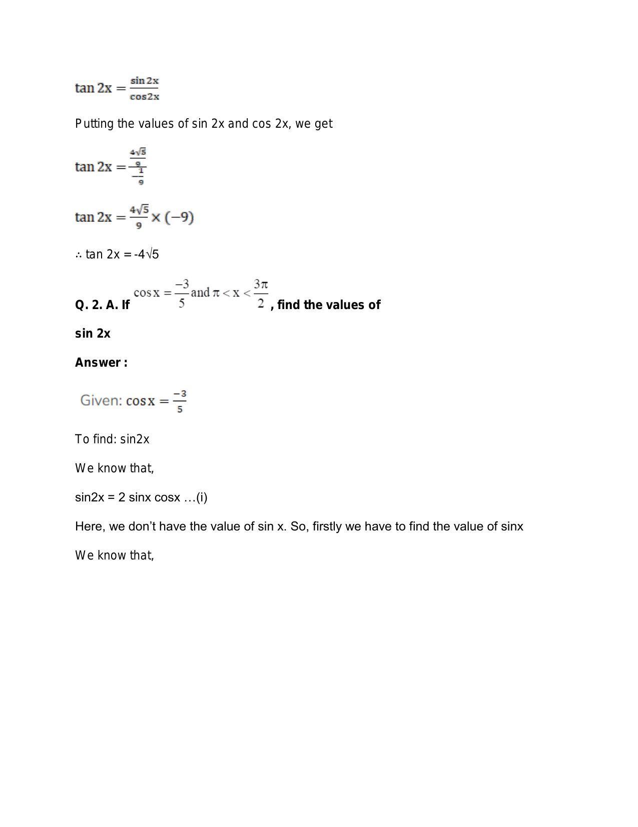 Chapter 15: Trigonometric or Circular Functions: RS Aggarwal Class 11 Solutions  - Page 81
