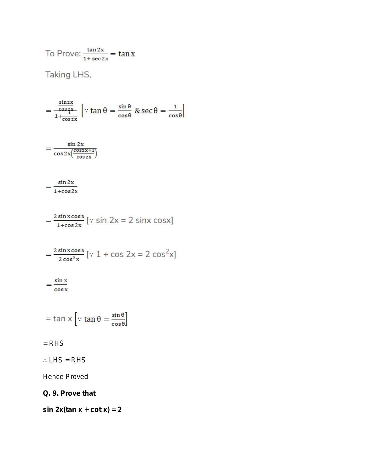 Chapter 15: Trigonometric or Circular Functions: RS Aggarwal Class 11 Solutions  - Page 91