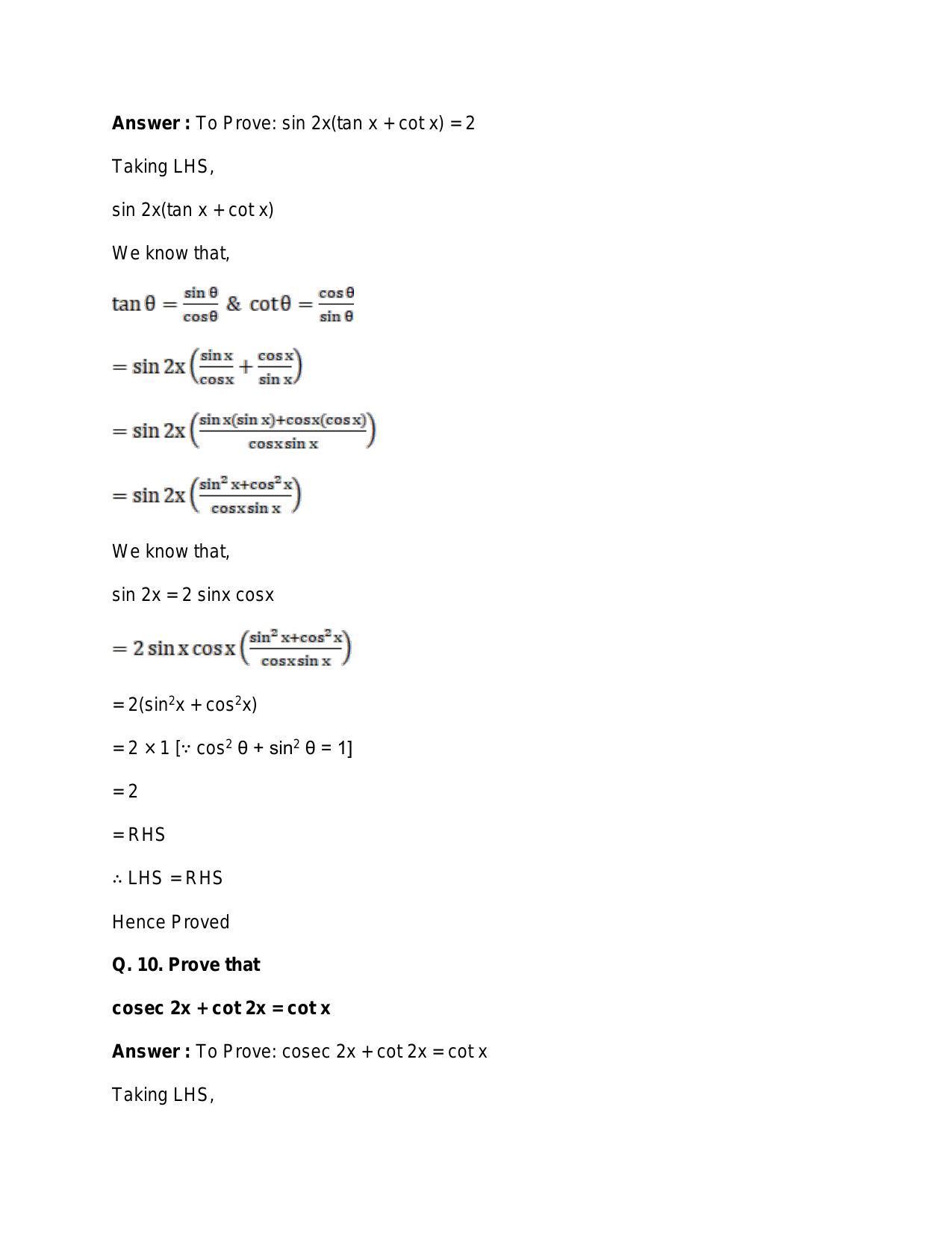 Chapter 15: Trigonometric or Circular Functions: RS Aggarwal Class 11 Solutions  - Page 92