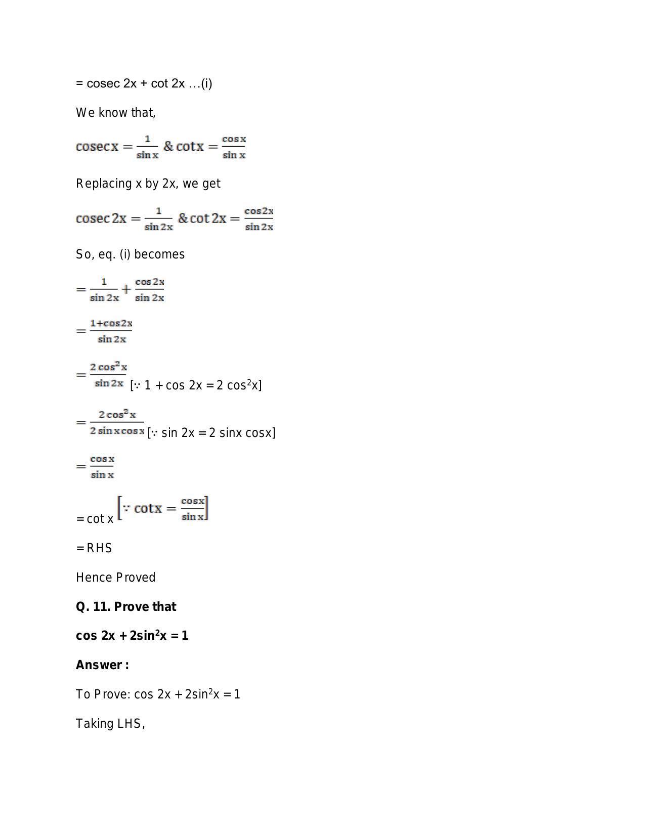 Chapter 15: Trigonometric or Circular Functions: RS Aggarwal Class 11 Solutions  - Page 93