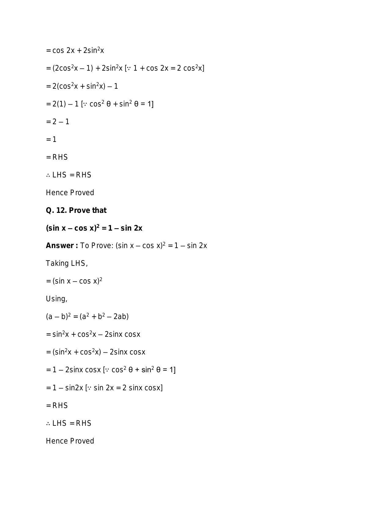 Chapter 15: Trigonometric or Circular Functions: RS Aggarwal Class 11 Solutions  - Page 94