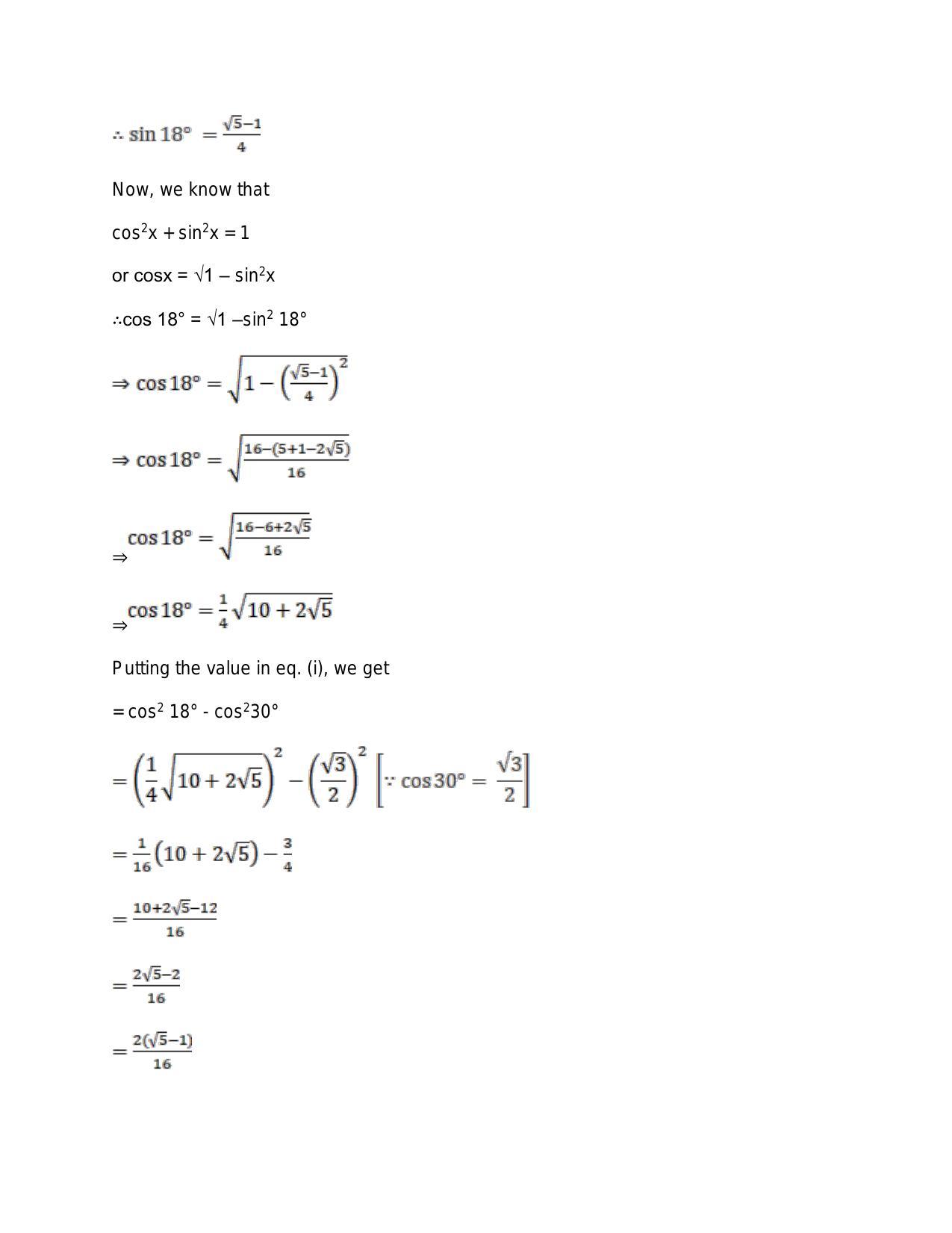 Chapter 15: Trigonometric or Circular Functions: RS Aggarwal Class 11 Solutions  - Page 110