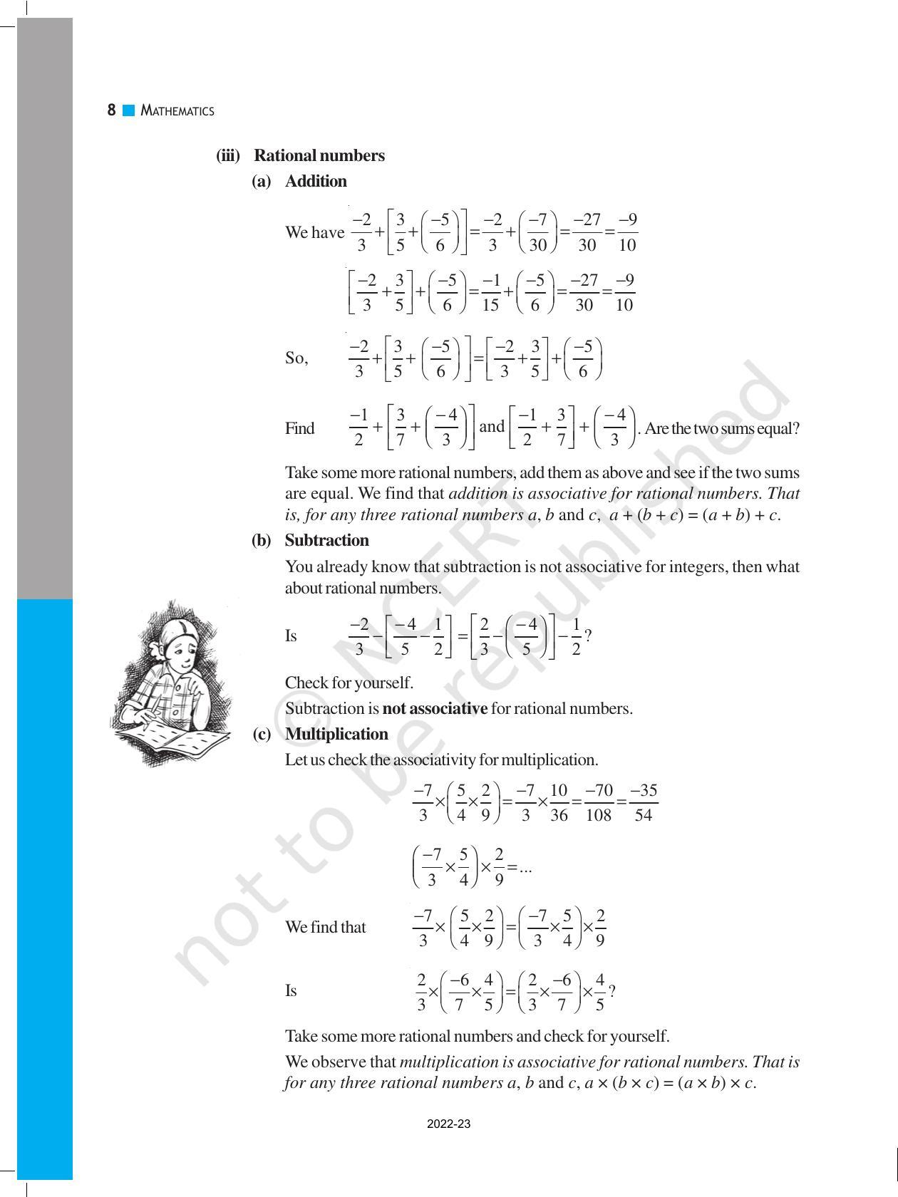 NCERT Book For Class 8 Maths Chapter 1 Rational Numbers