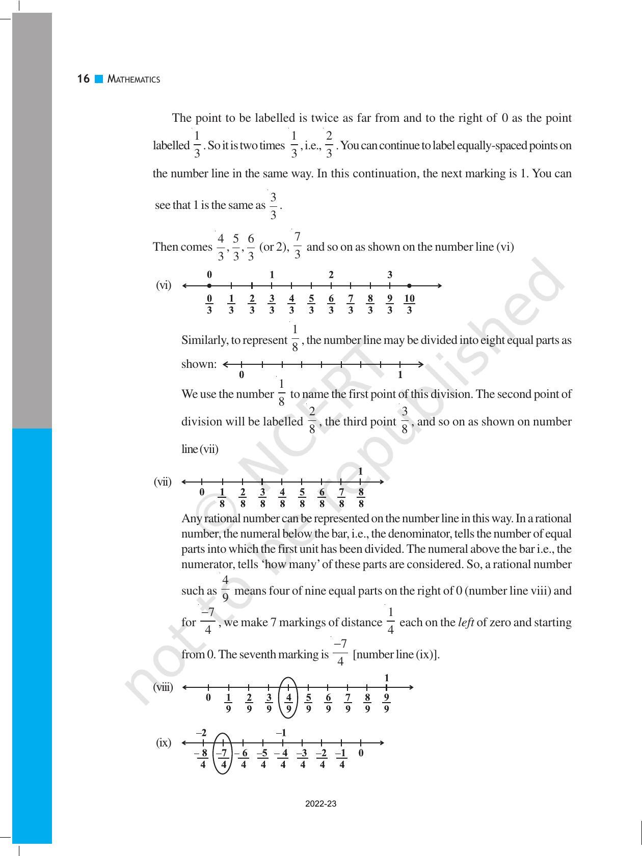 NCERT Book For Class 8 Maths Chapter 1 Rational Numbers