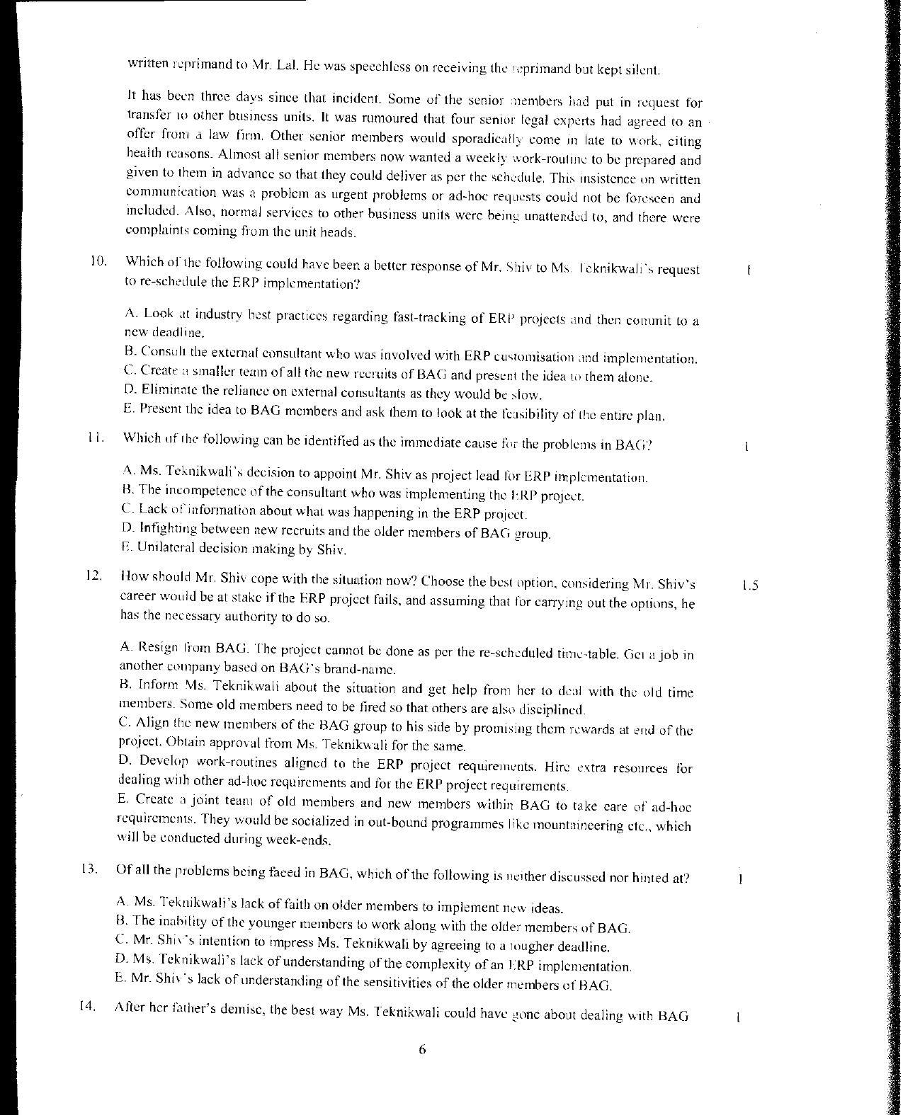 XAT 2012 Question Papers - Page 7