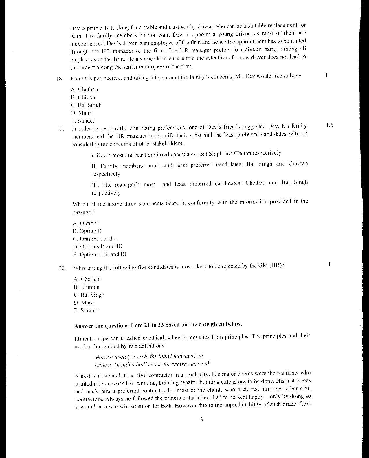 XAT 2012 Question Papers - Page 10