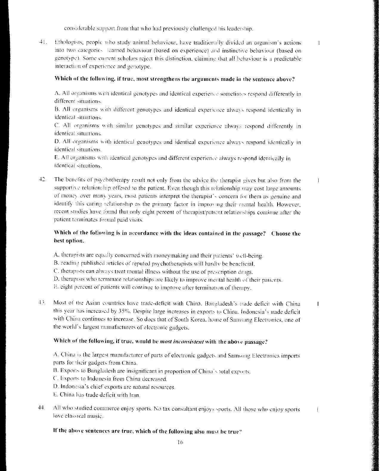 XAT 2012 Question Papers - Page 17