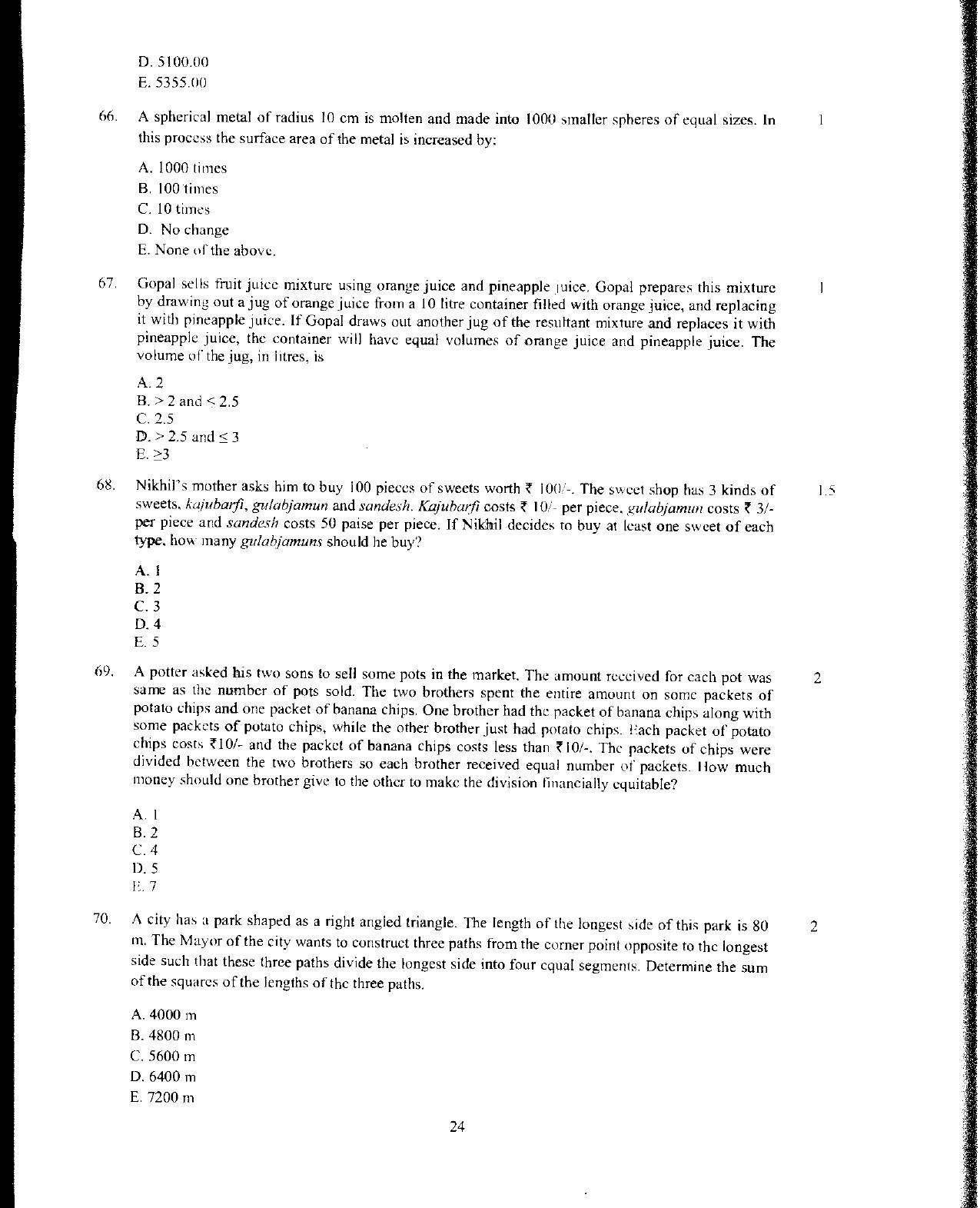 XAT 2012 Question Papers - Page 25