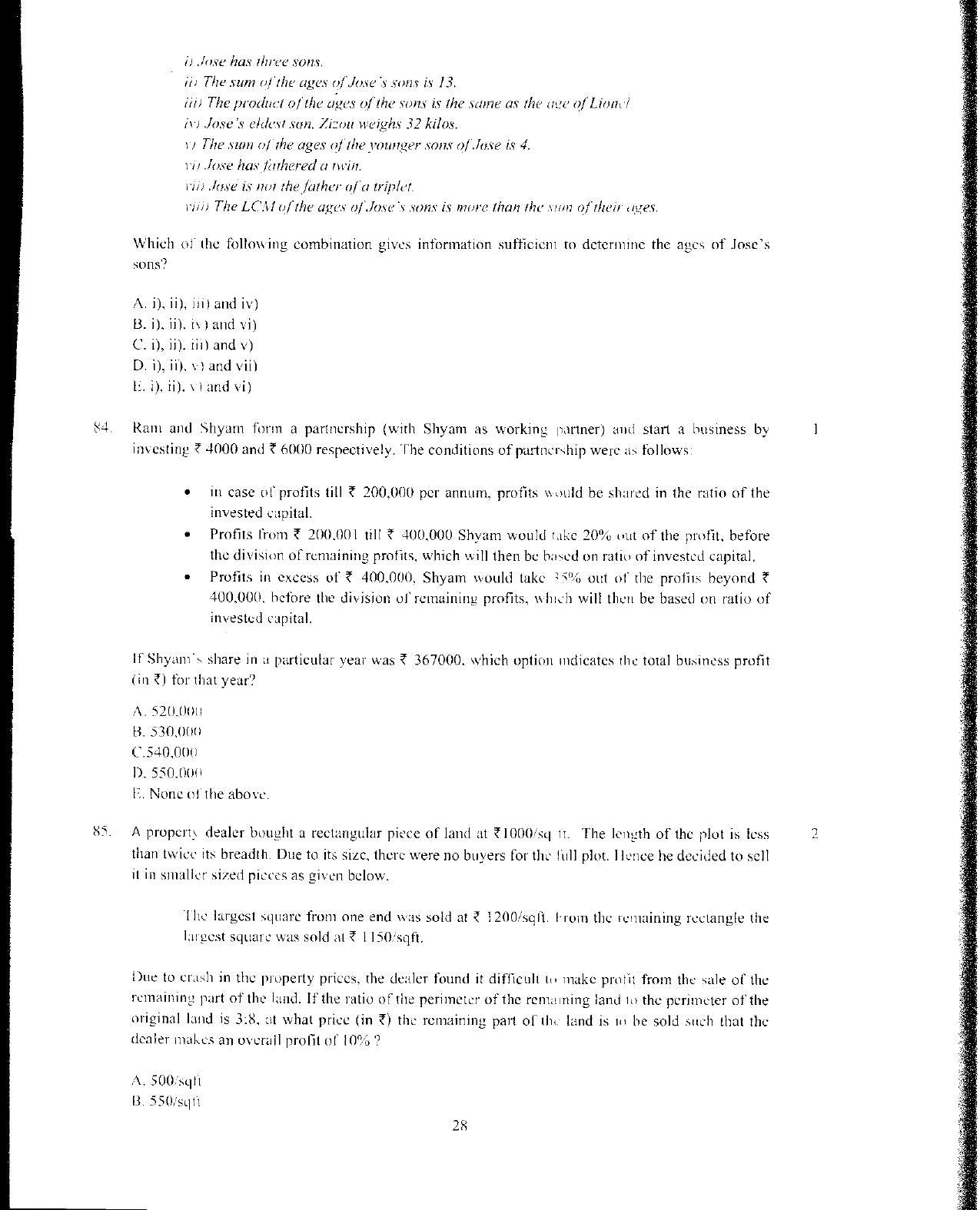 XAT 2012 Question Papers - Page 29