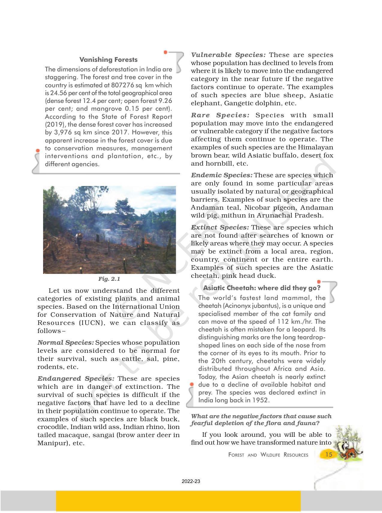 NCERT Book for Class 10 Geography Chapter 2 Forest and Wildlife Resources. - Page 2