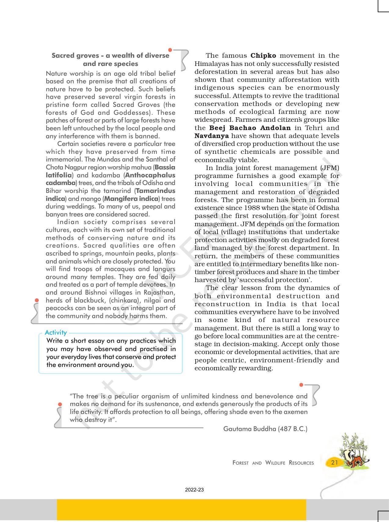 NCERT Book for Class 10 Geography Chapter 2 Forest and Wildlife Resources. - Page 8