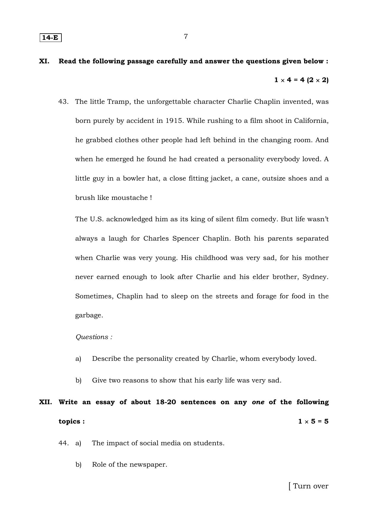 Karnataka SSLC English (First Language) Set 2 Model Question Paper 2025 - Page 7