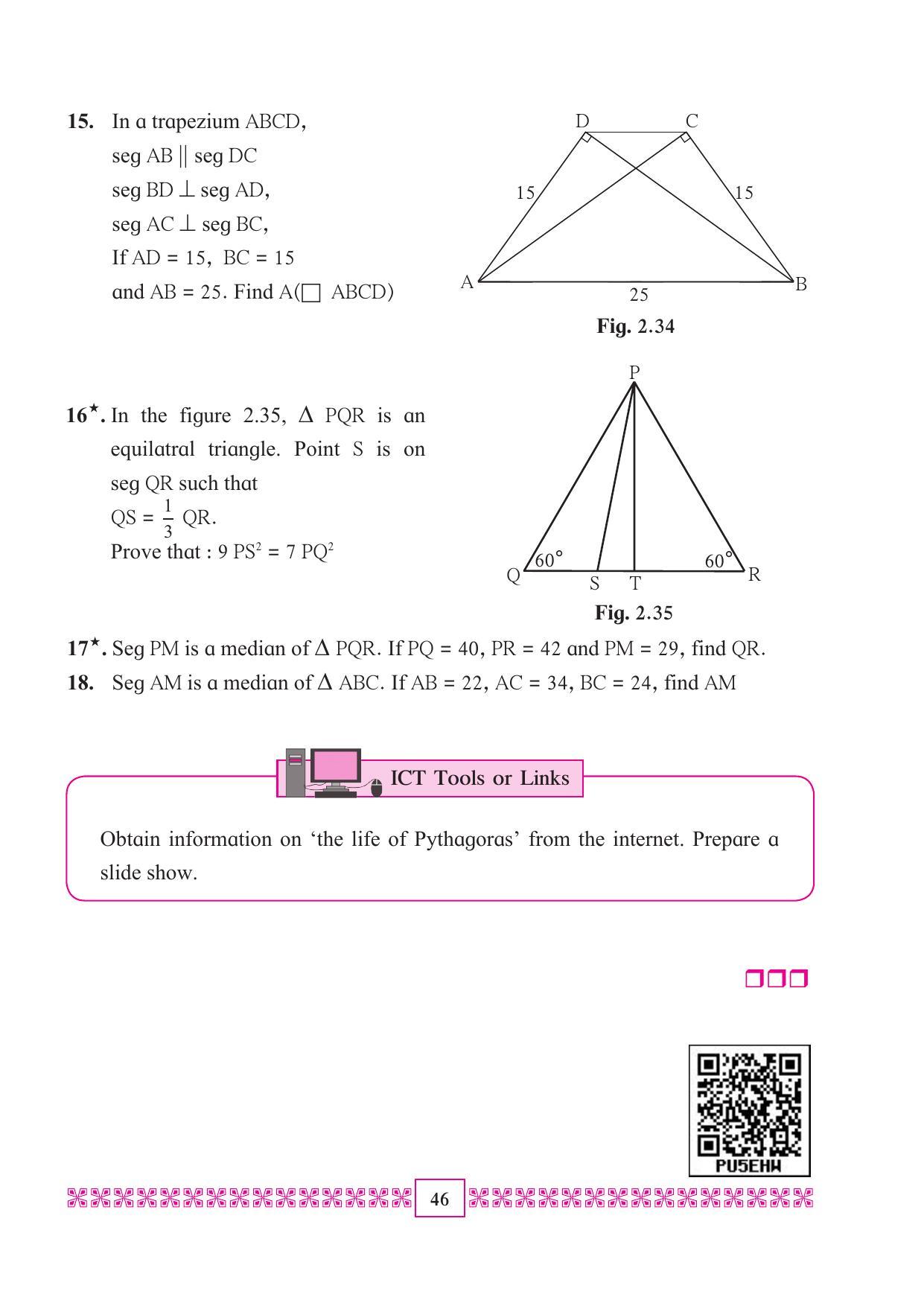 Maharashtra Board Class 10 Maths (Part 2) Textbook - Page 56