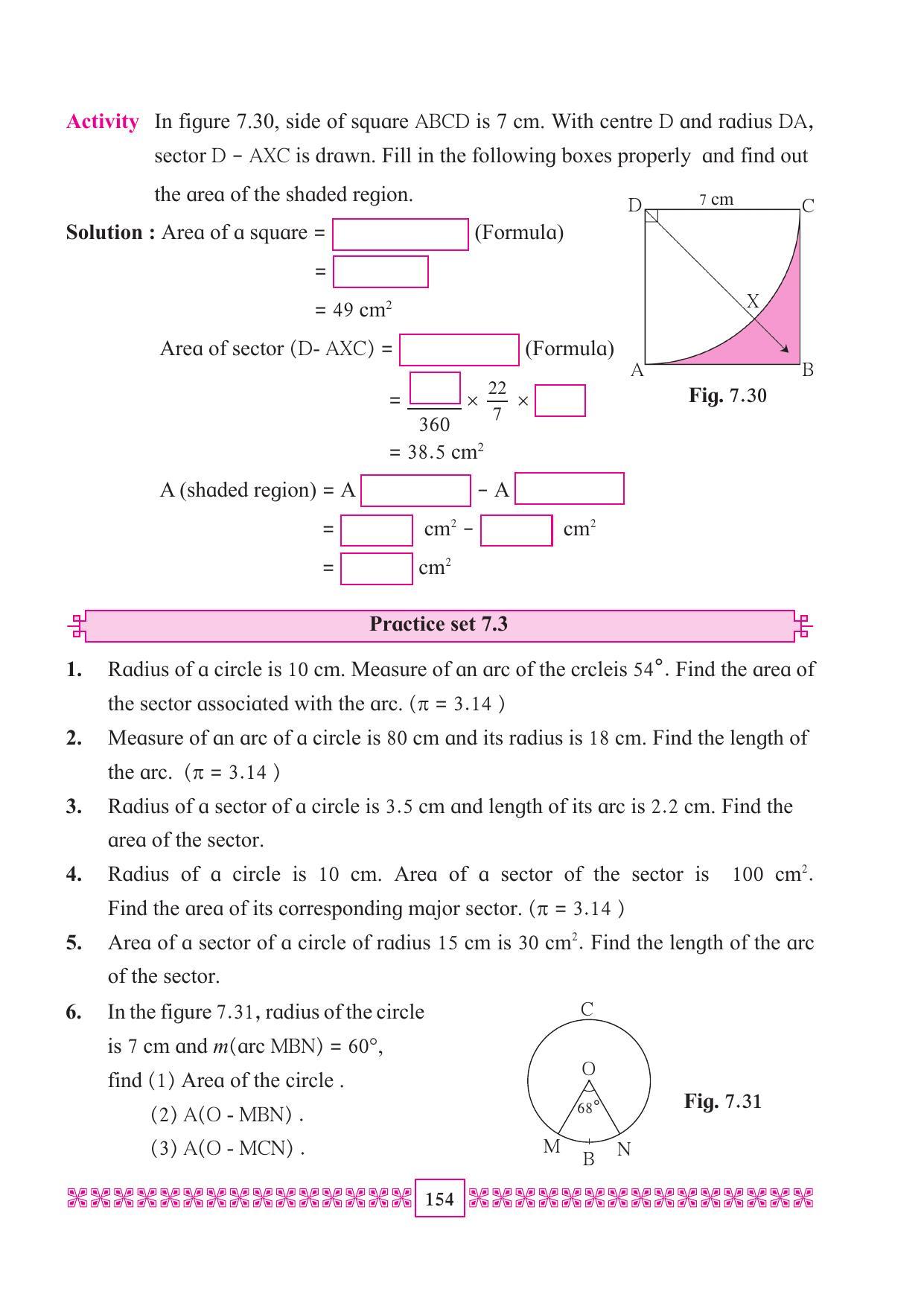 Maharashtra Board Class 10 Maths (Part 2) Textbook - Page 164