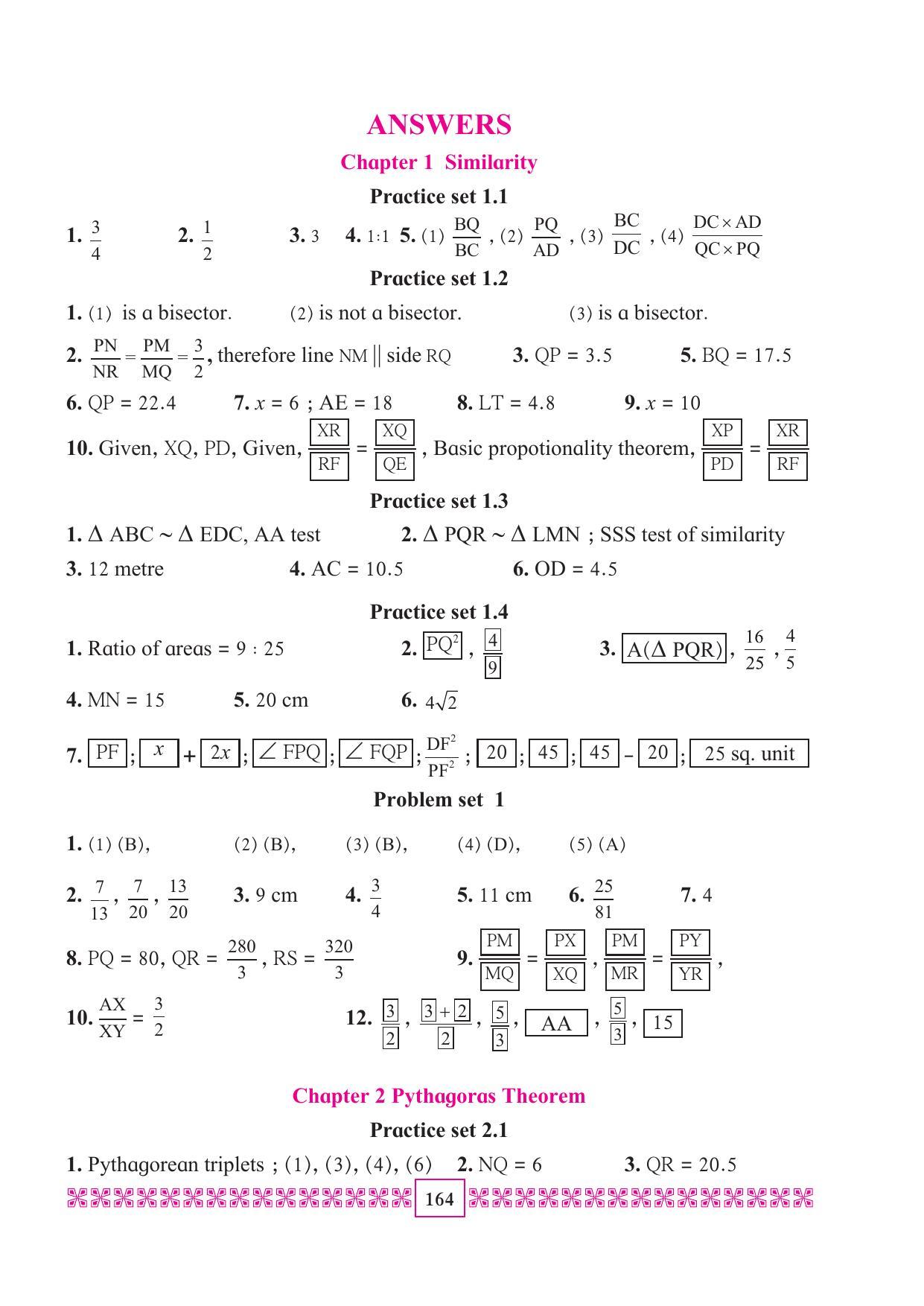 Maharashtra Board Class 10 Maths (Part 2) Textbook - Page 174