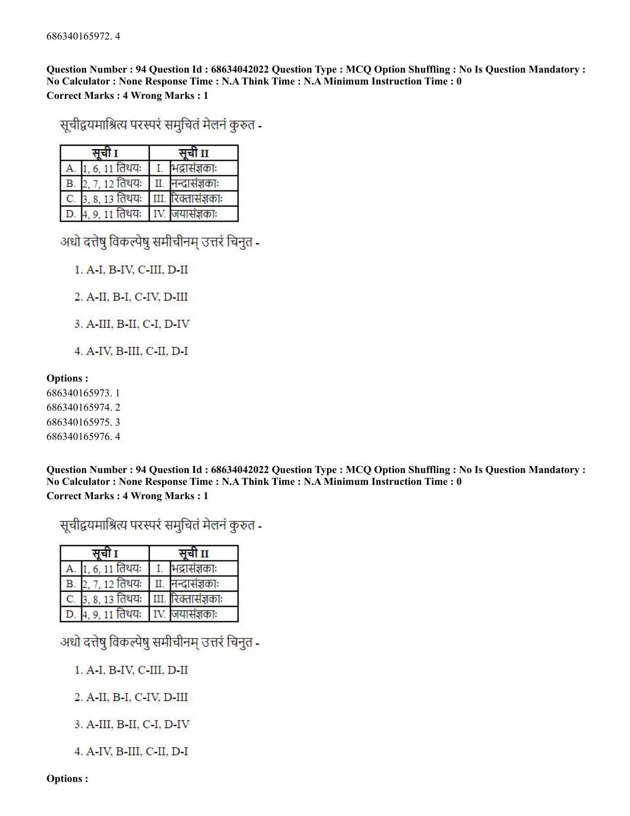 CUET PG 2023: ACQP11 – Jyotish -Falit (BHU) (Hin) - Shift 3 (30-06-2023) Question Paper - Page 136