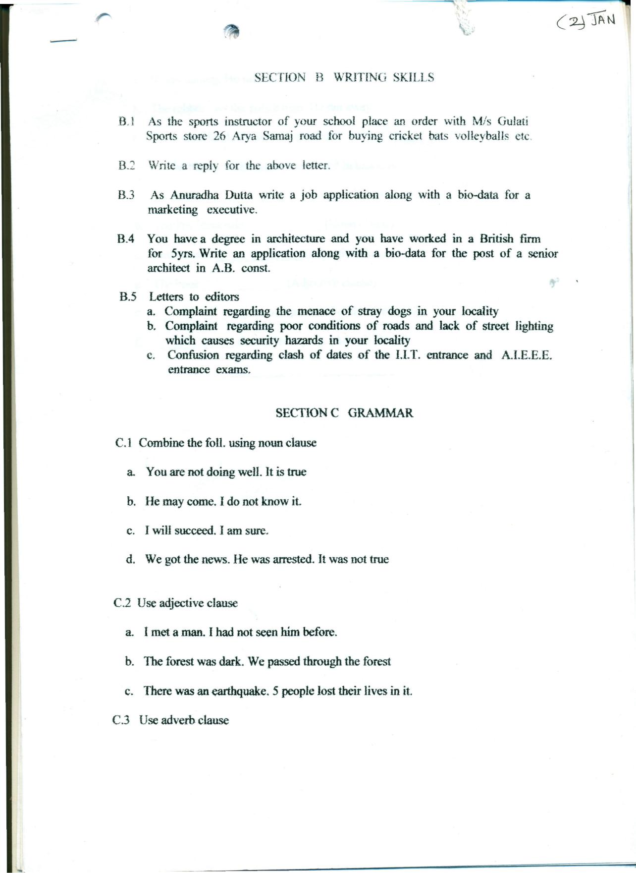 CBSE Worksheets for Class 11 English Assignment 6 - Page 2