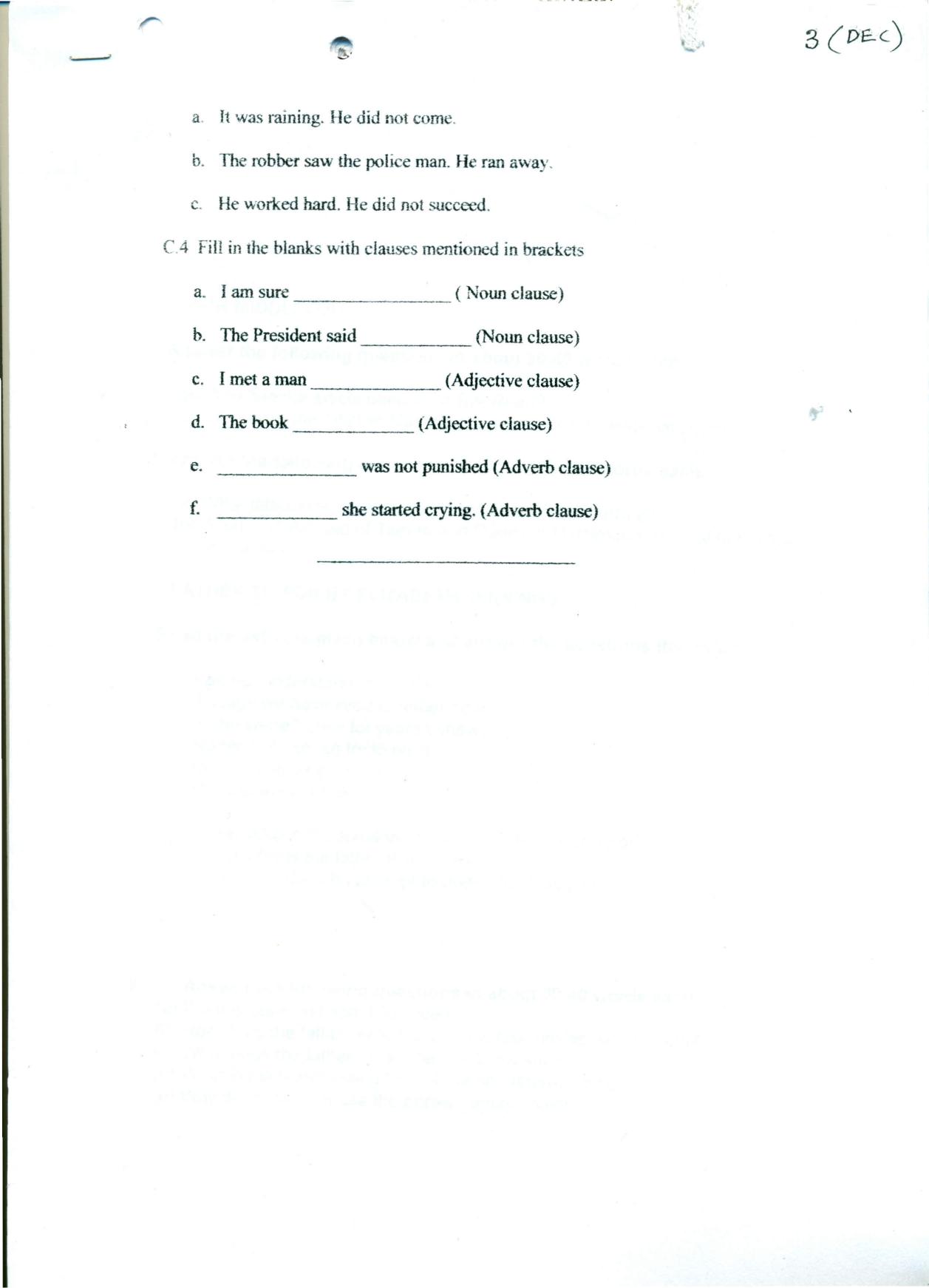 CBSE Worksheets for Class 11 English Assignment 6 - Page 3