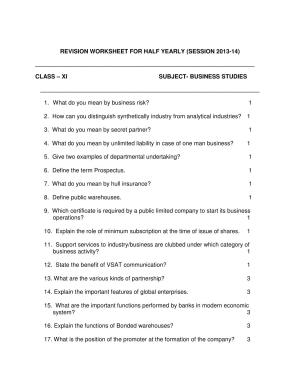 CBSE Worksheets for Class 11 Business Studies Assignment 8