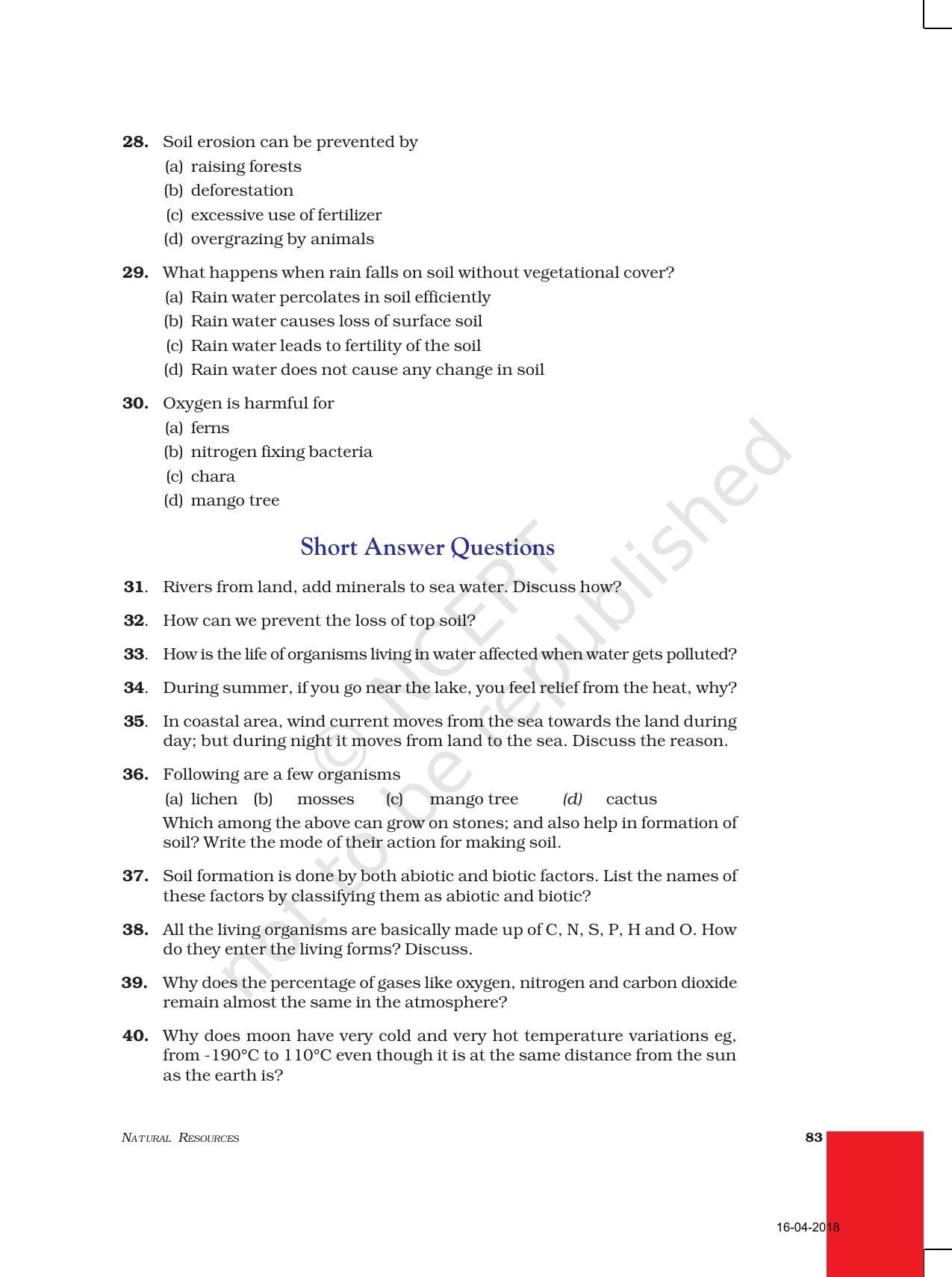 NCERT Exemplar Book for Class 9 Science: Chapter 14 Natural Resources - Page 5