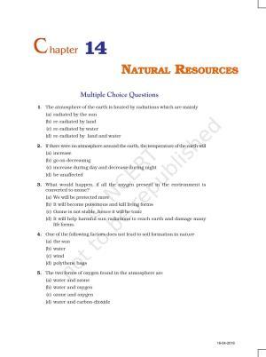 NCERT Exemplar Book for Class 9 Science: Chapter 14 Natural Resources