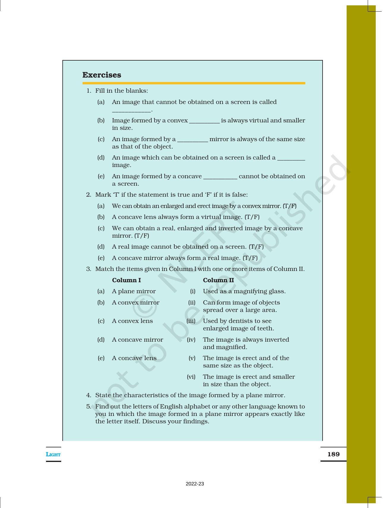 NCERT Book For Class 7 Science: Chapter 15-Light - IndCareer Docs